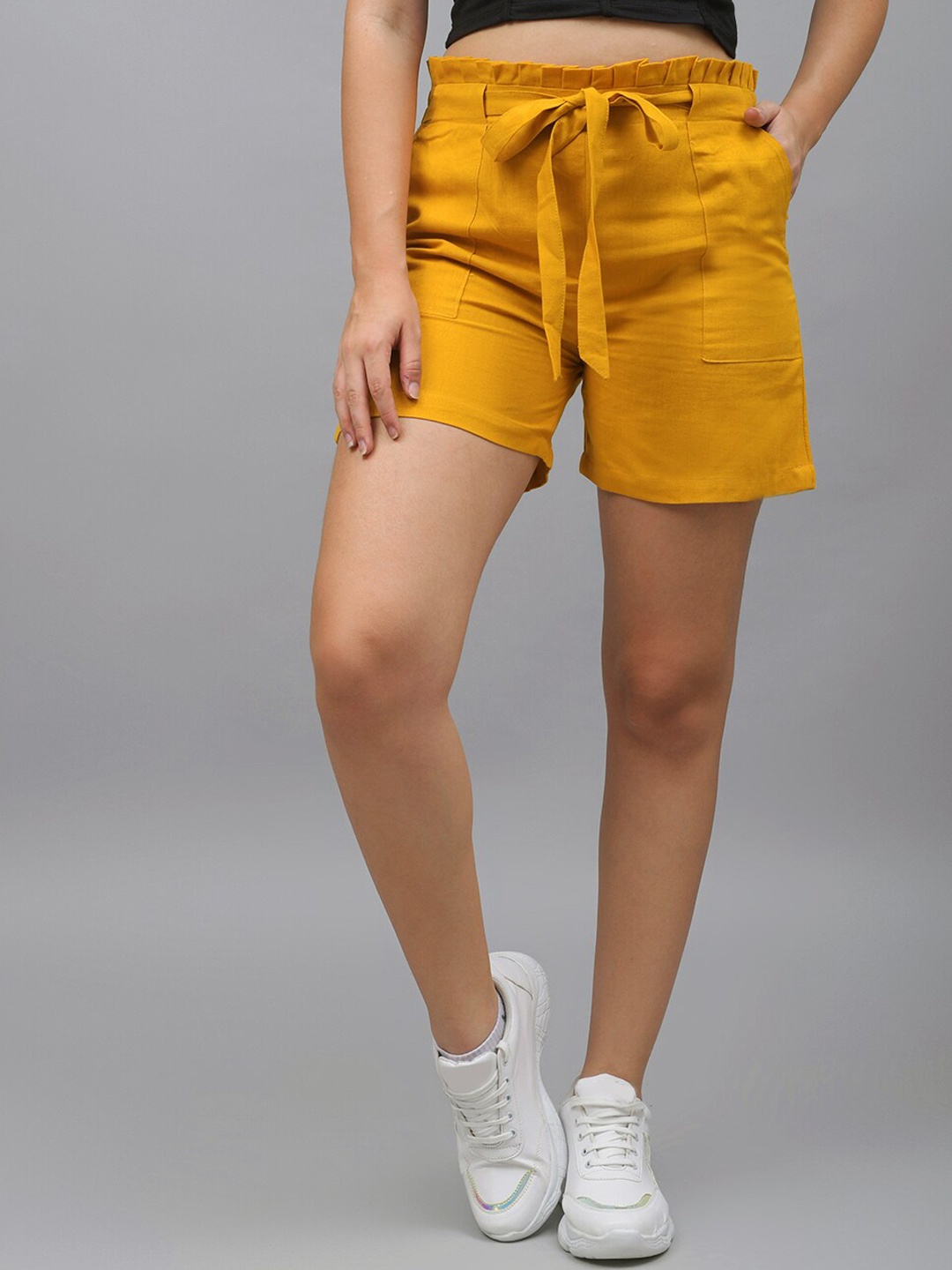 

Me Craft Women Yellow Shorts