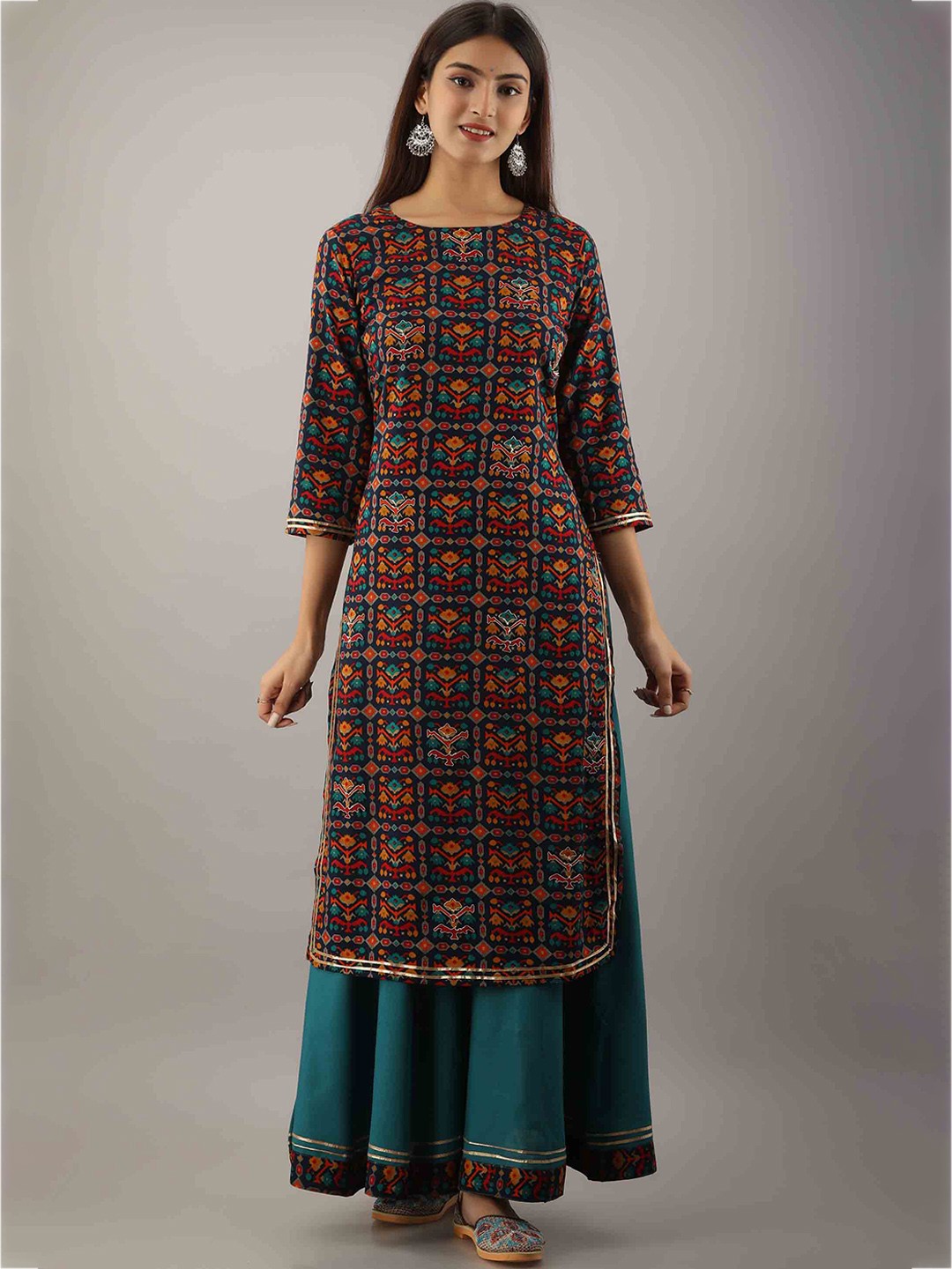 

KALINI Women Multicoloured Printed Kurti with Palazzos, Multi