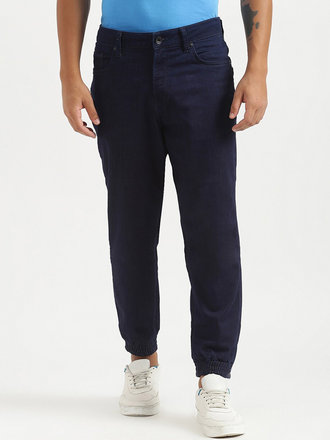 

United Colors of Benetton Men Blue Solid Regular Jeans