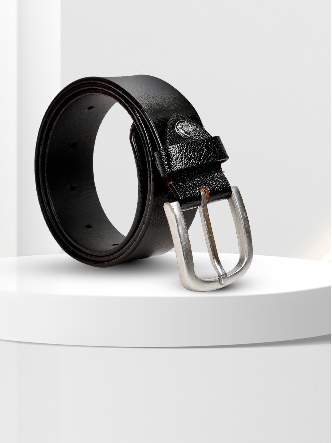 

WELBAWT Men Black Textured Leather Formal Belt