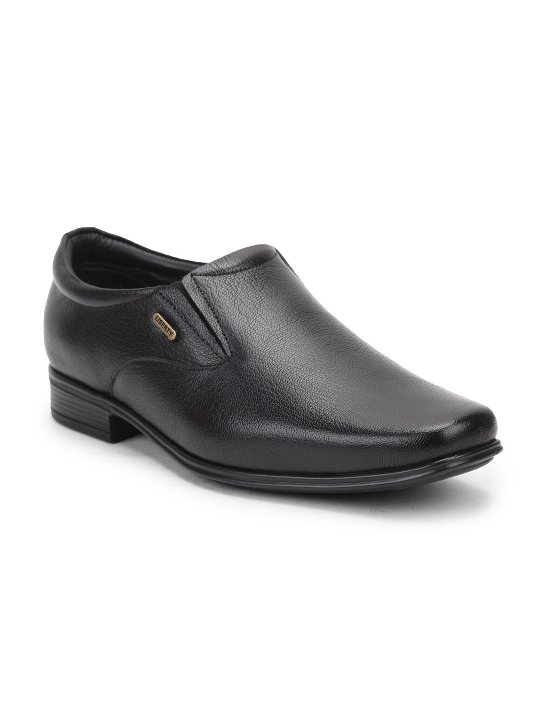 

Liberty Men Black Solid Slip-On Formal Shoes