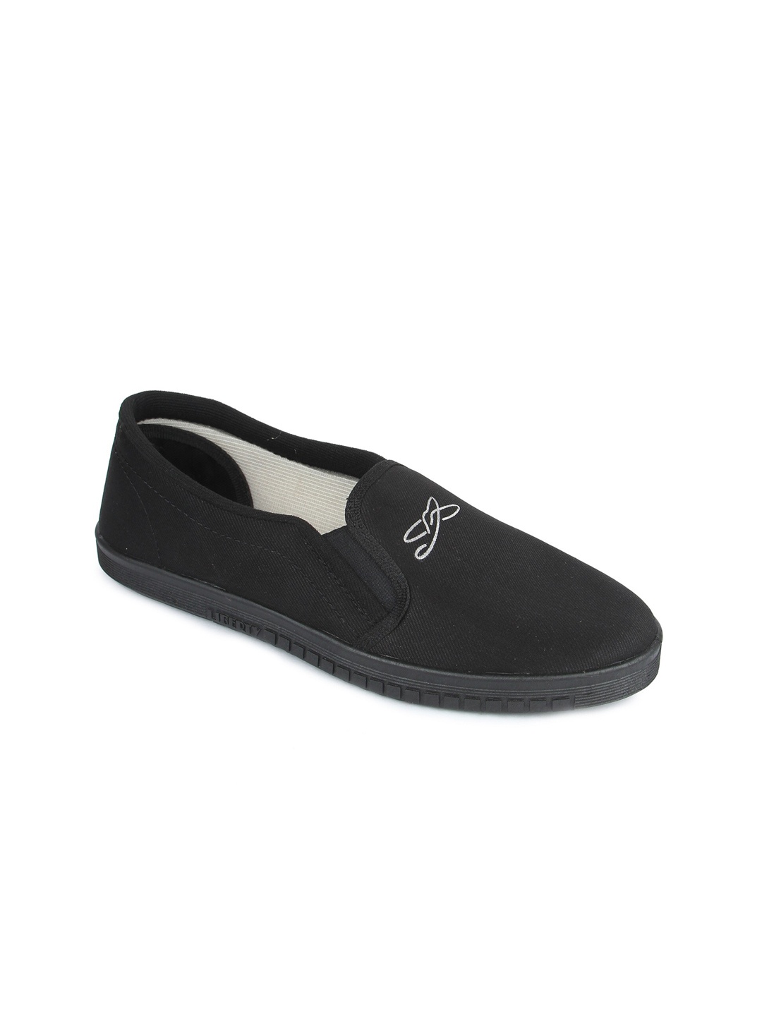 

Liberty Men Black Printed Slip-On Sneakers