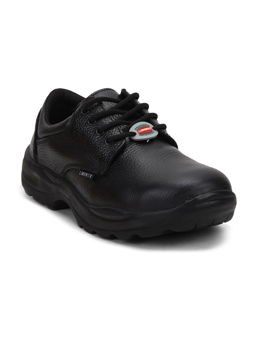 

LIBERTY Mens SHAKTI-CT Solid Lace-Up Safety Shoes, Black