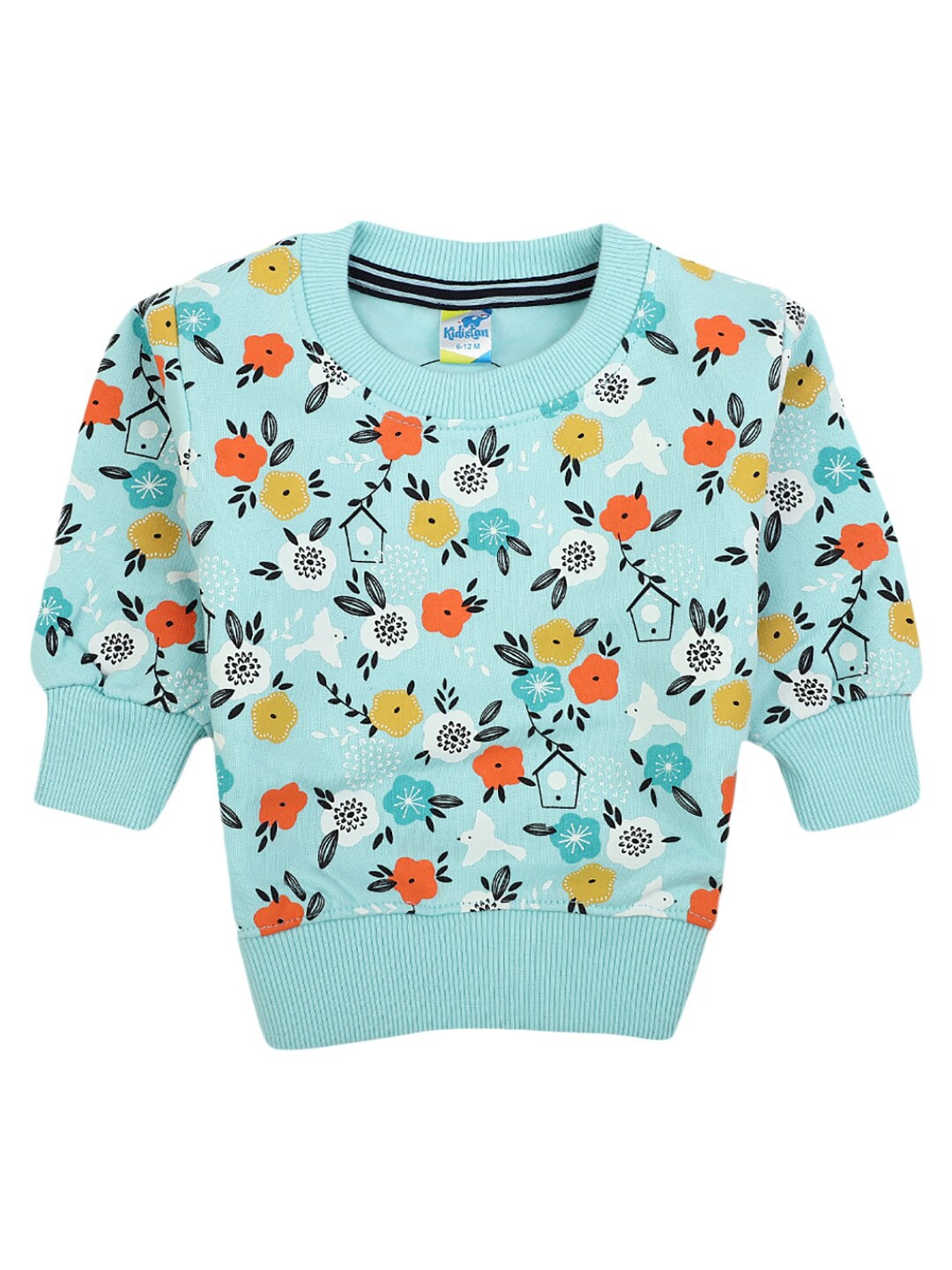 

V-Mart Kids Blue Floral Printed T-shirt