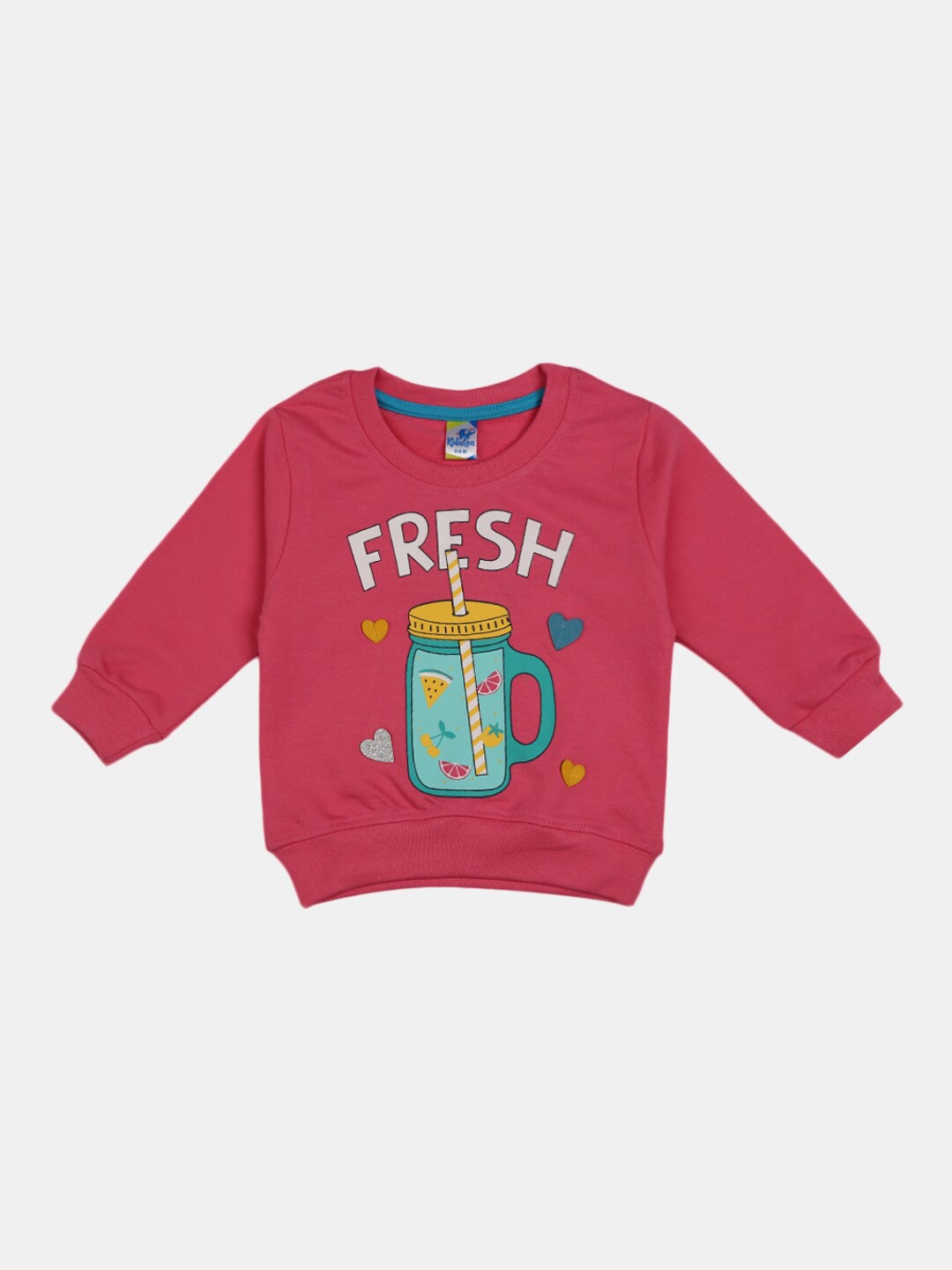 

V-Mart Kids Pink Typography Printed Cotton T-shirt