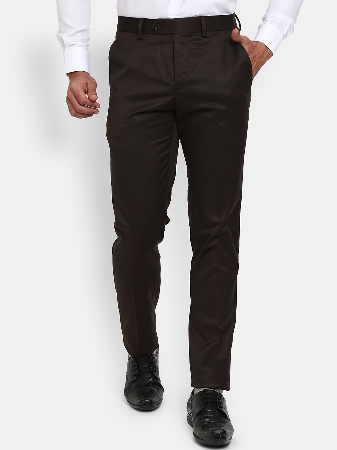 

J White by Vmart Men Brown Slim Fit Trousers