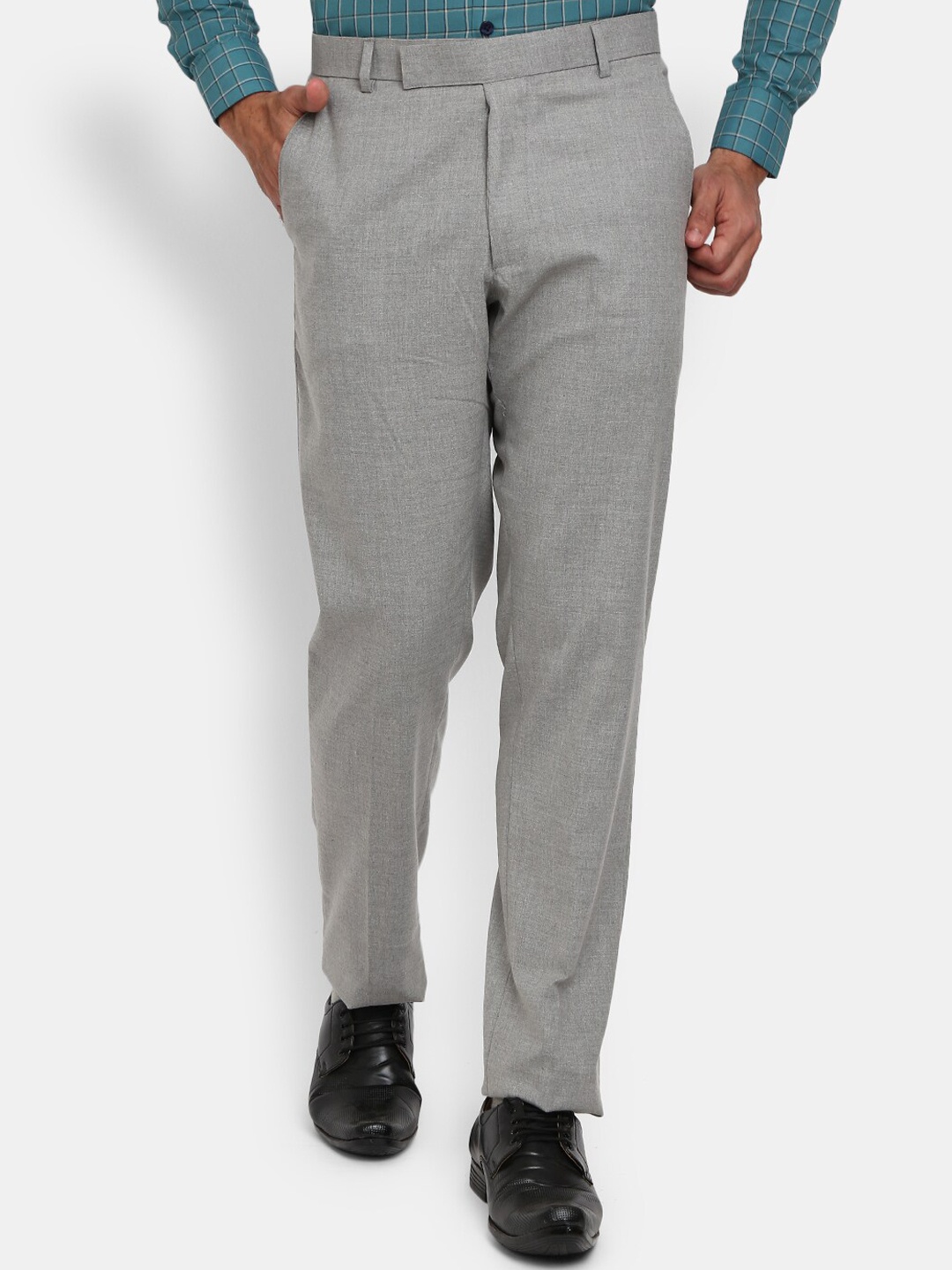 

V-Mart Men Grey Slim Fit Trousers