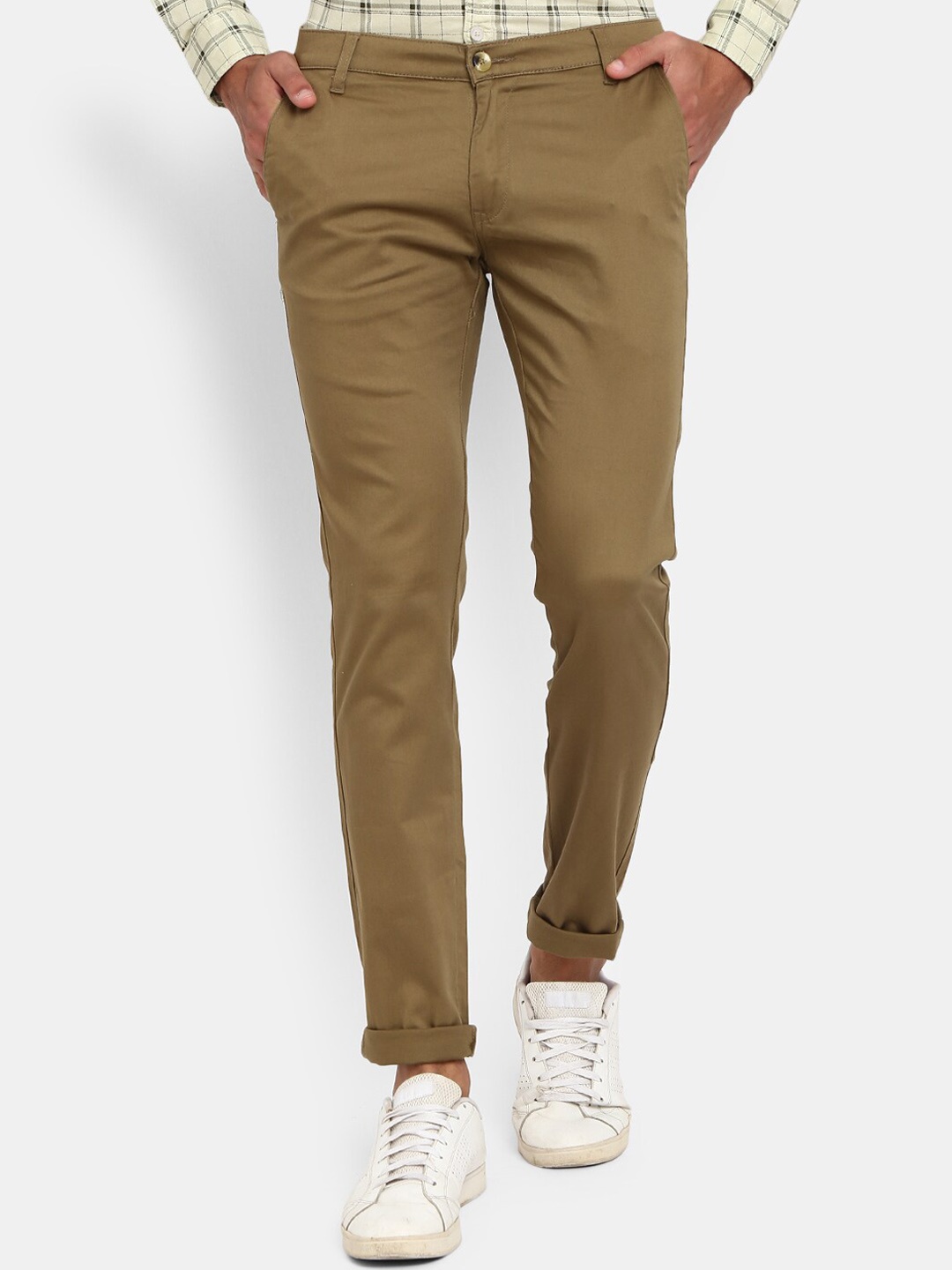 

V-Mart Men Green Slim Fit Chinos Trousers