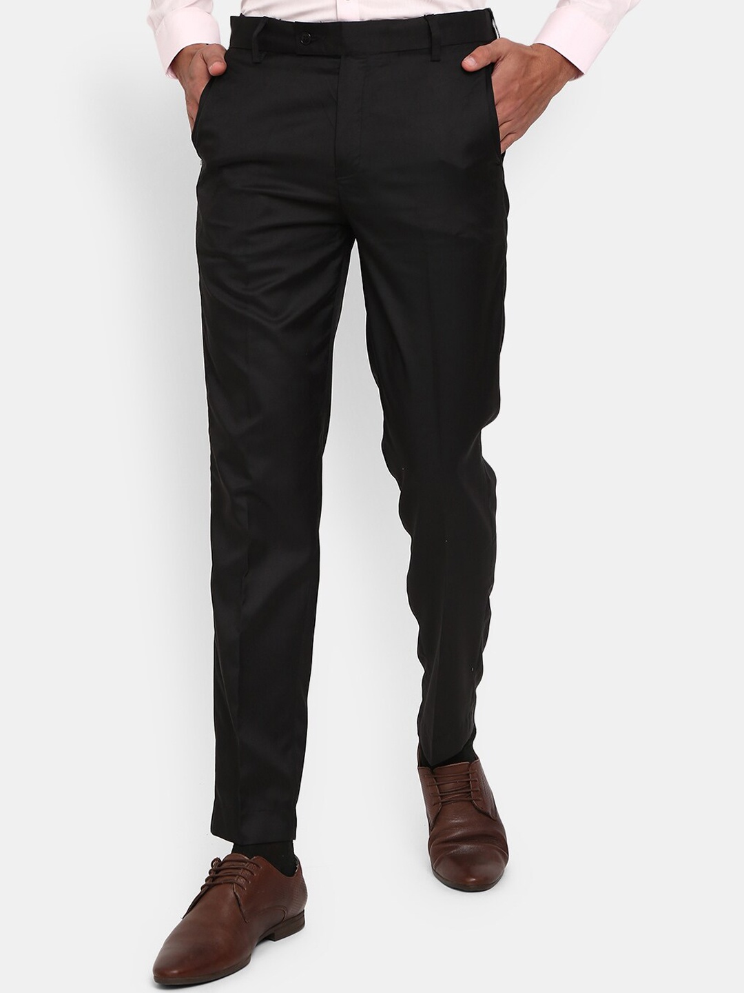 

V-Mart Men Black Slim Fit Formal Trousers