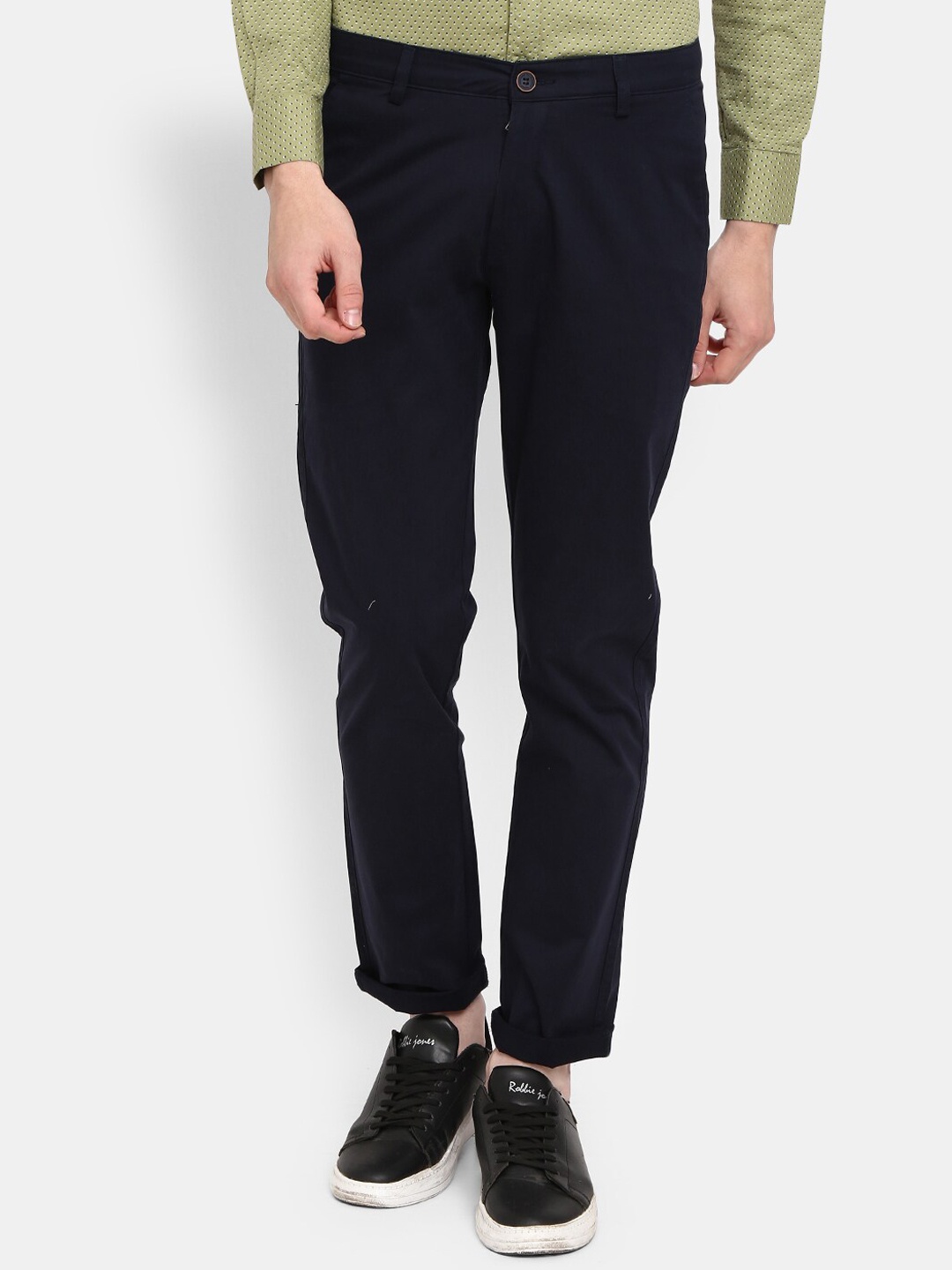 

V-Mart Men Navy Blue Slim Fit Chinos Trousers