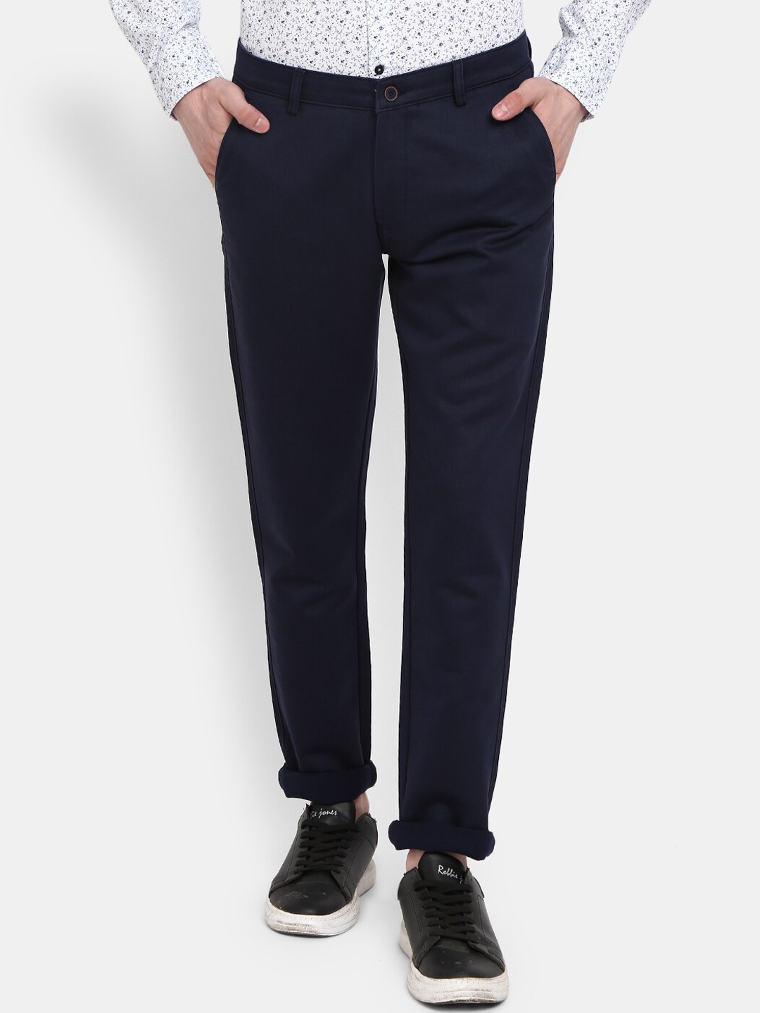 

V-Mart Men Navy Blue Slim Fit Chinos Trousers
