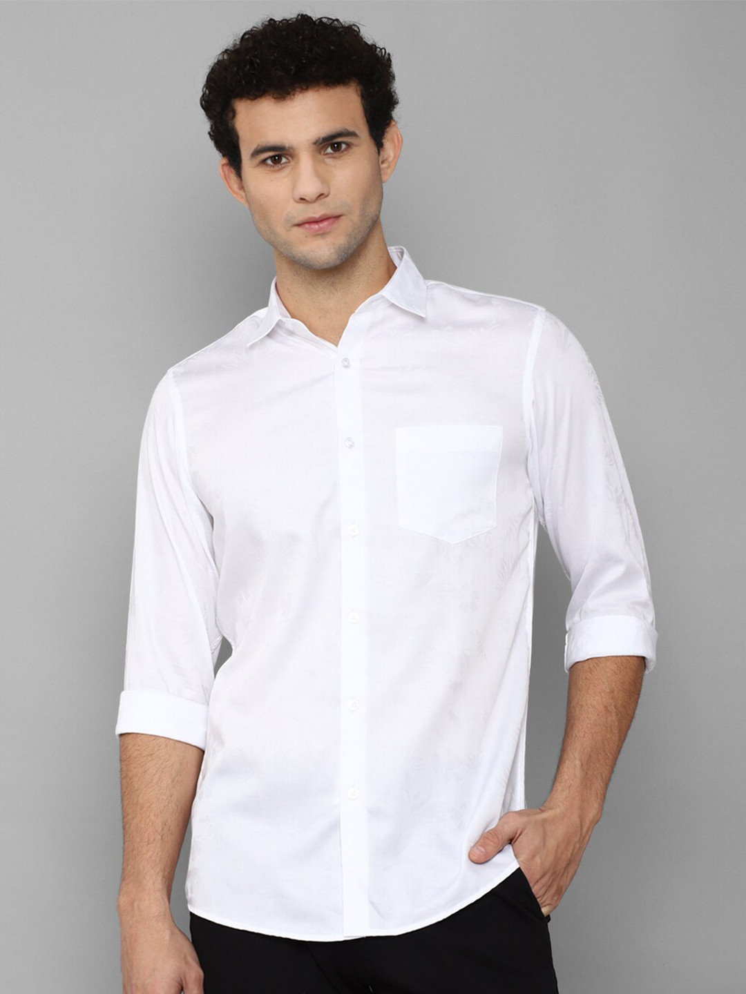 

Allen Solly Men White Slim Fit Casual Shirt