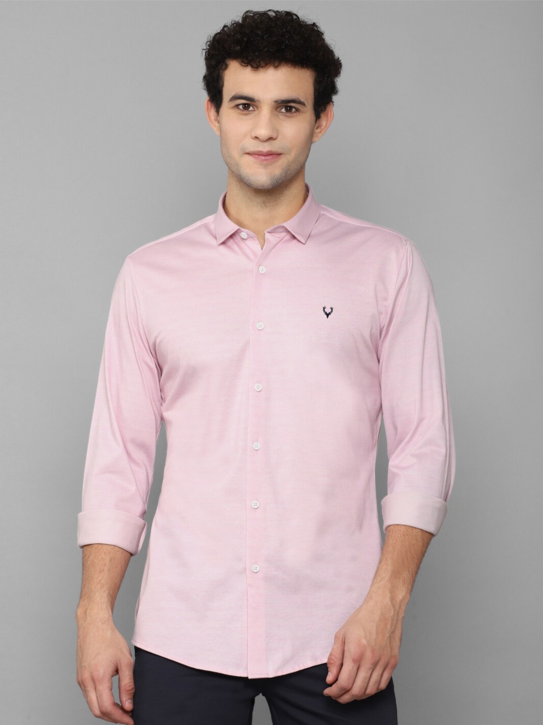 

Allen Solly Men Pink Slim Fit Casual Shirt