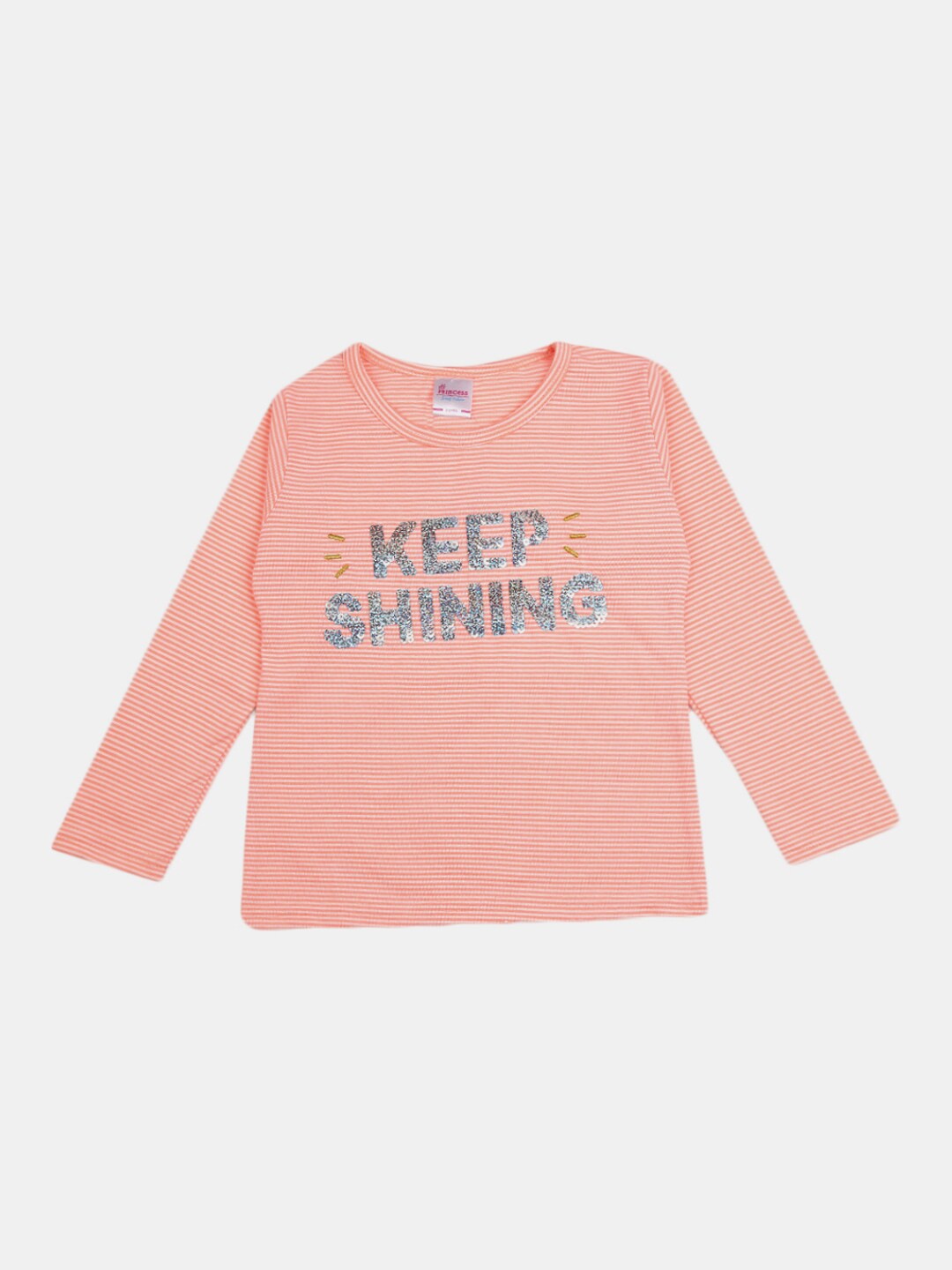 

V-Mart Girls Orange Typography Printed T-shirt