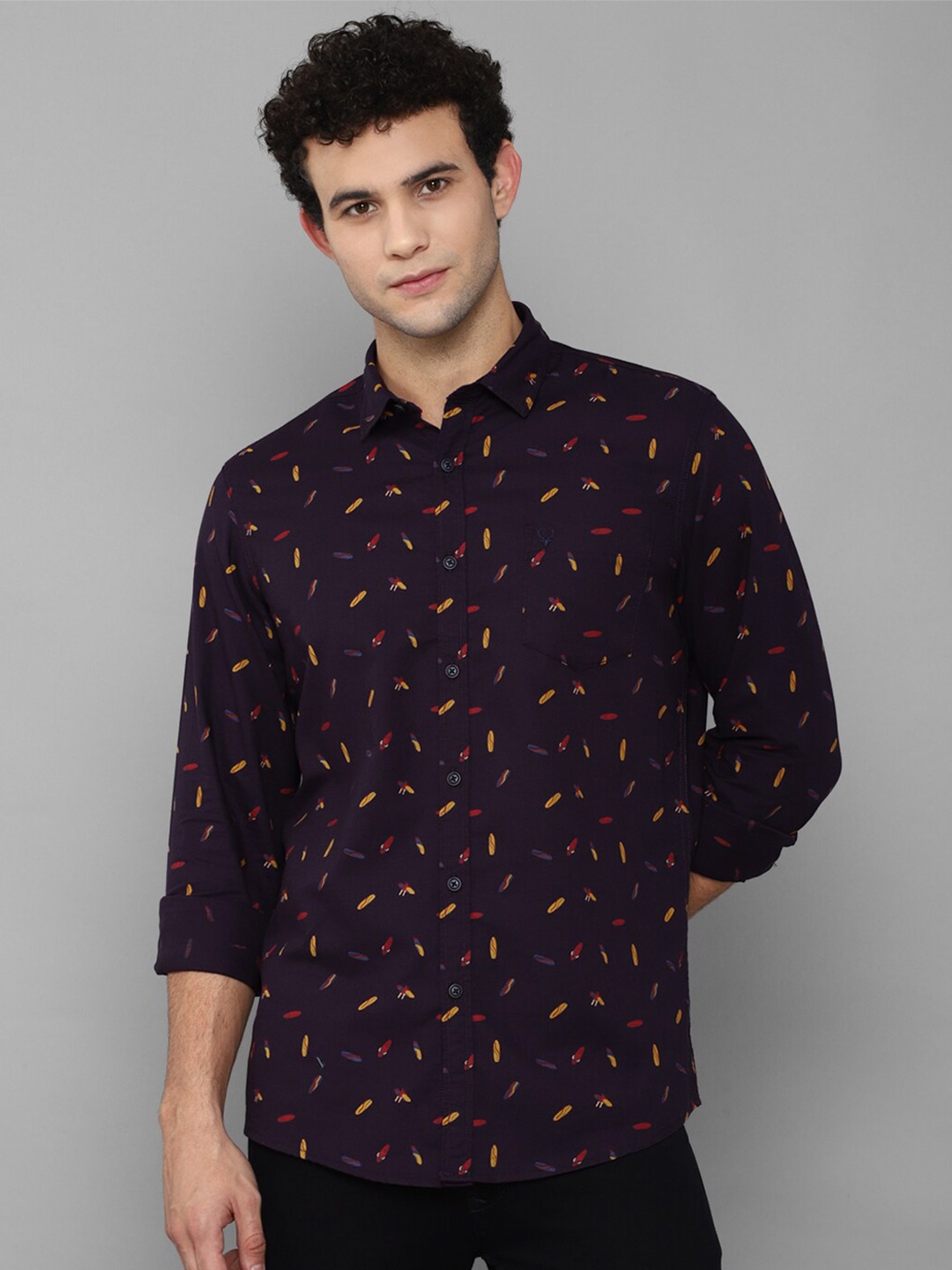 

Allen Solly Sport Men Navy Blue Printed Casual Shirt