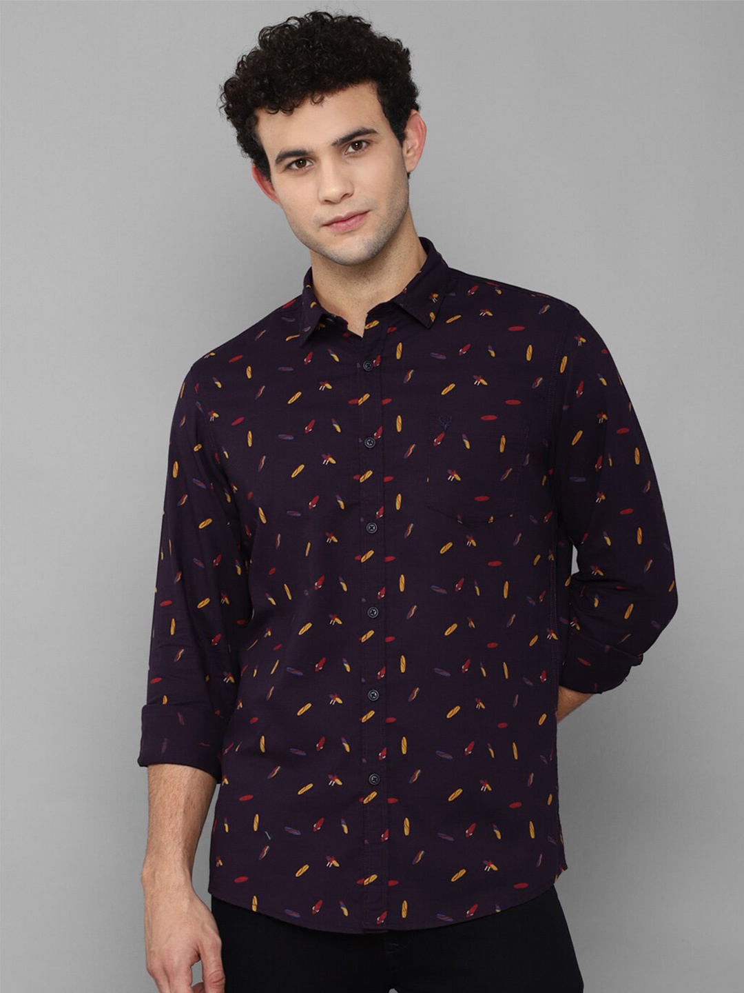 

Allen Solly Sport Men Navy Blue Printed Casual Shirt