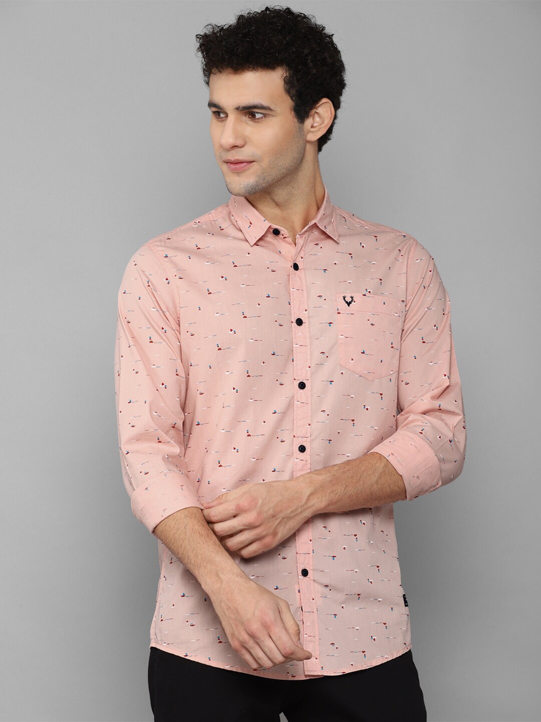 

Allen Solly Sport Men Pink Printed Casual Shirt