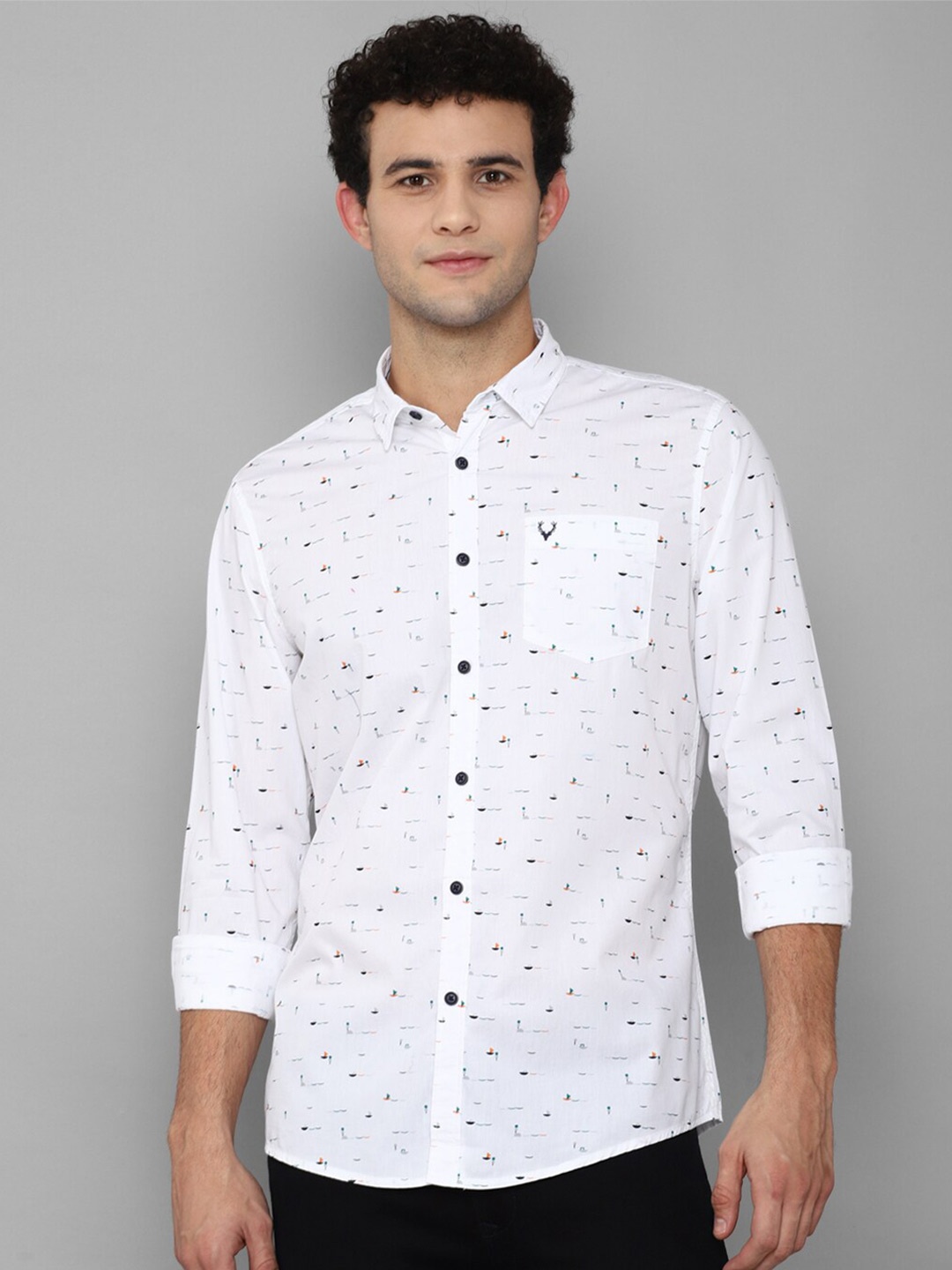 

Allen Solly Sport Men White Regular Fit Printed Casual Shirt