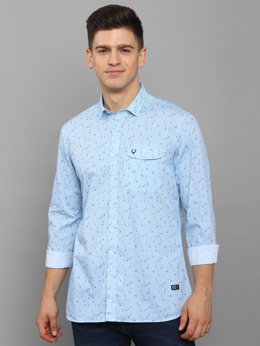 

Allen Solly Sport Men Regular Fit Blue Printed Casual Shirt