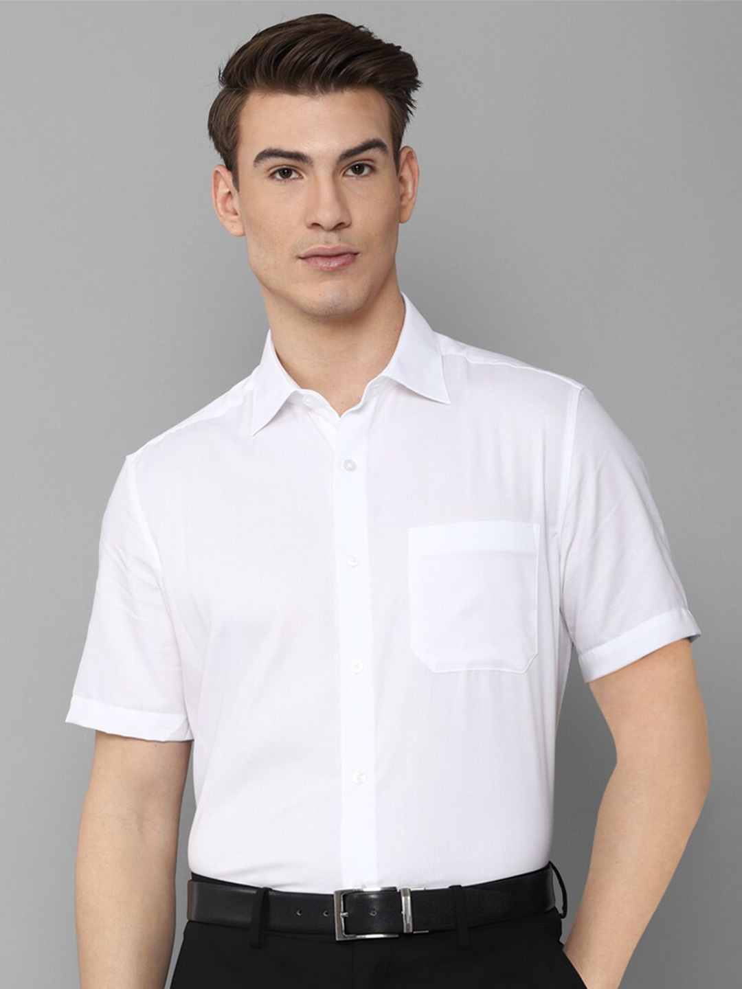 

Louis Philippe Men White Formal Pure Cotton Shirt