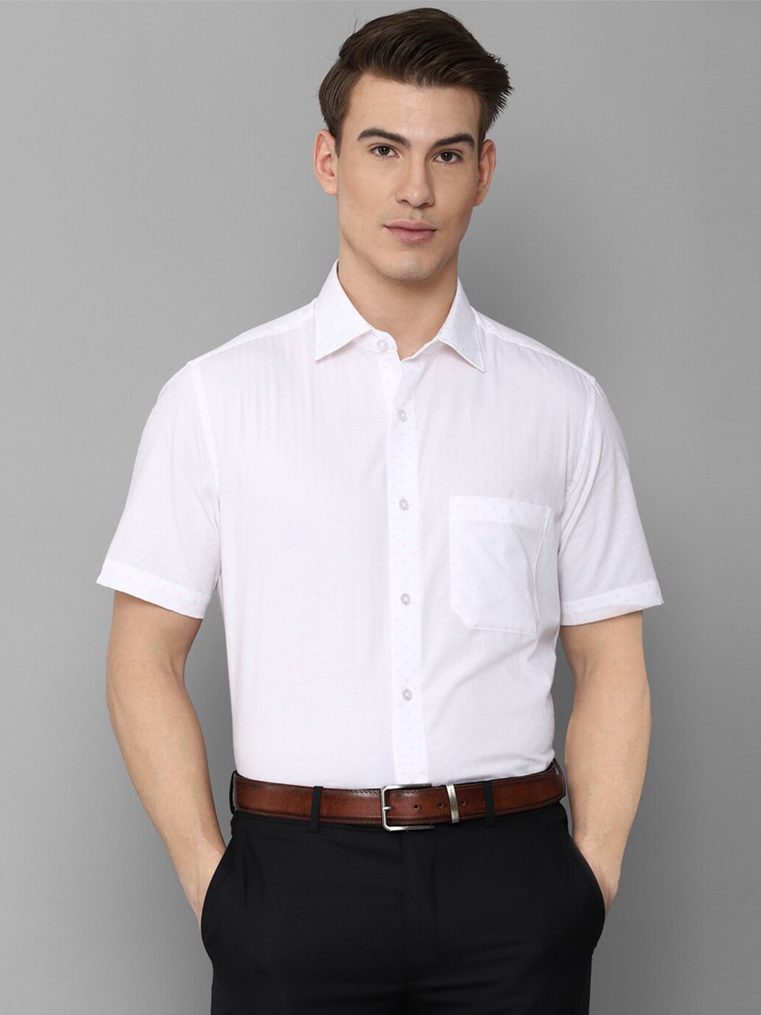 

Louis Philippe Men White Formal Shirt
