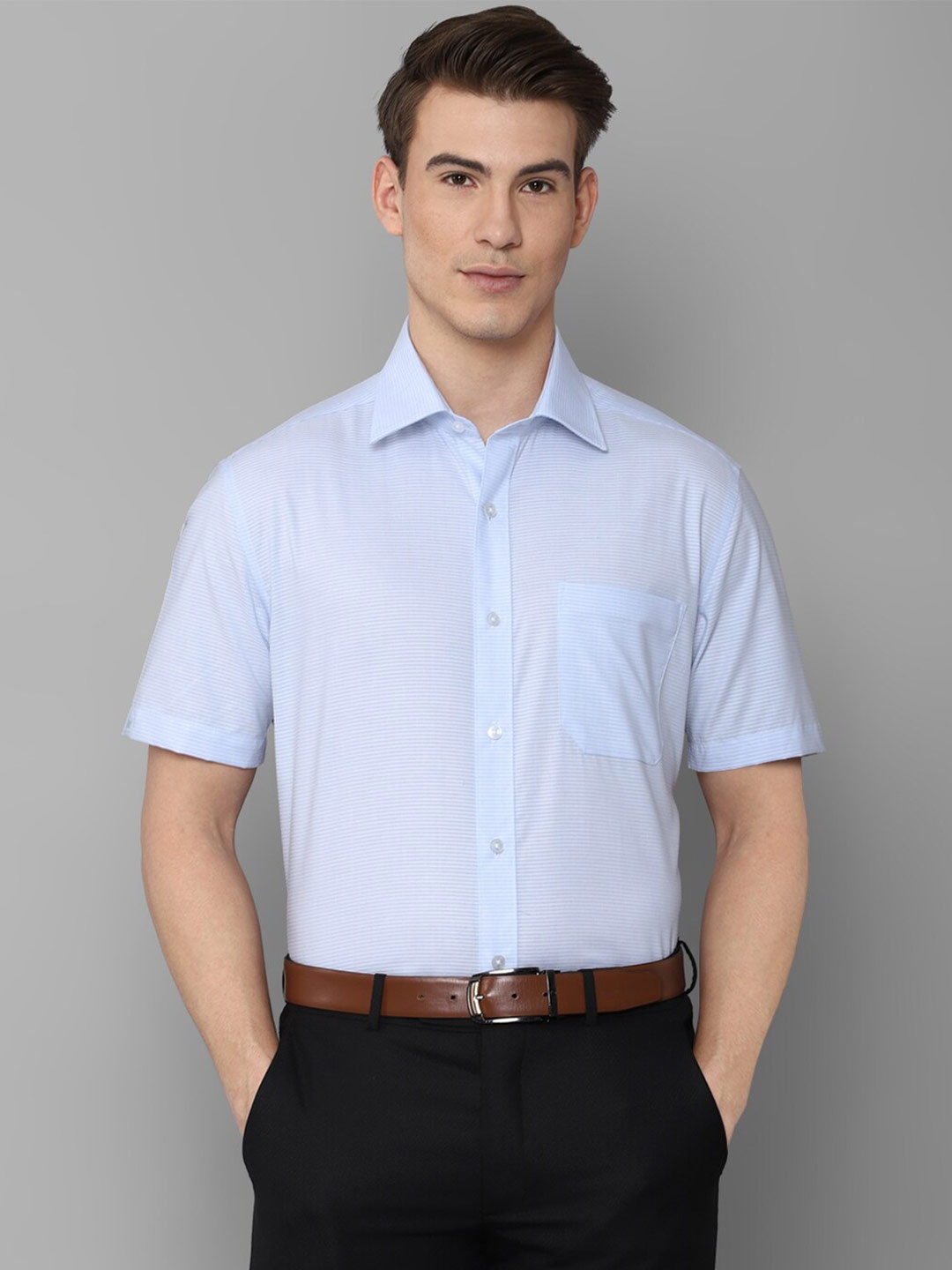 

Louis Philippe Men Blue Formal Shirt