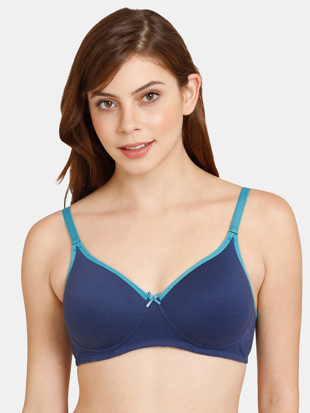 

Rosaline by Zivame Blue & Turquoise Blue Bra Lightly Padded