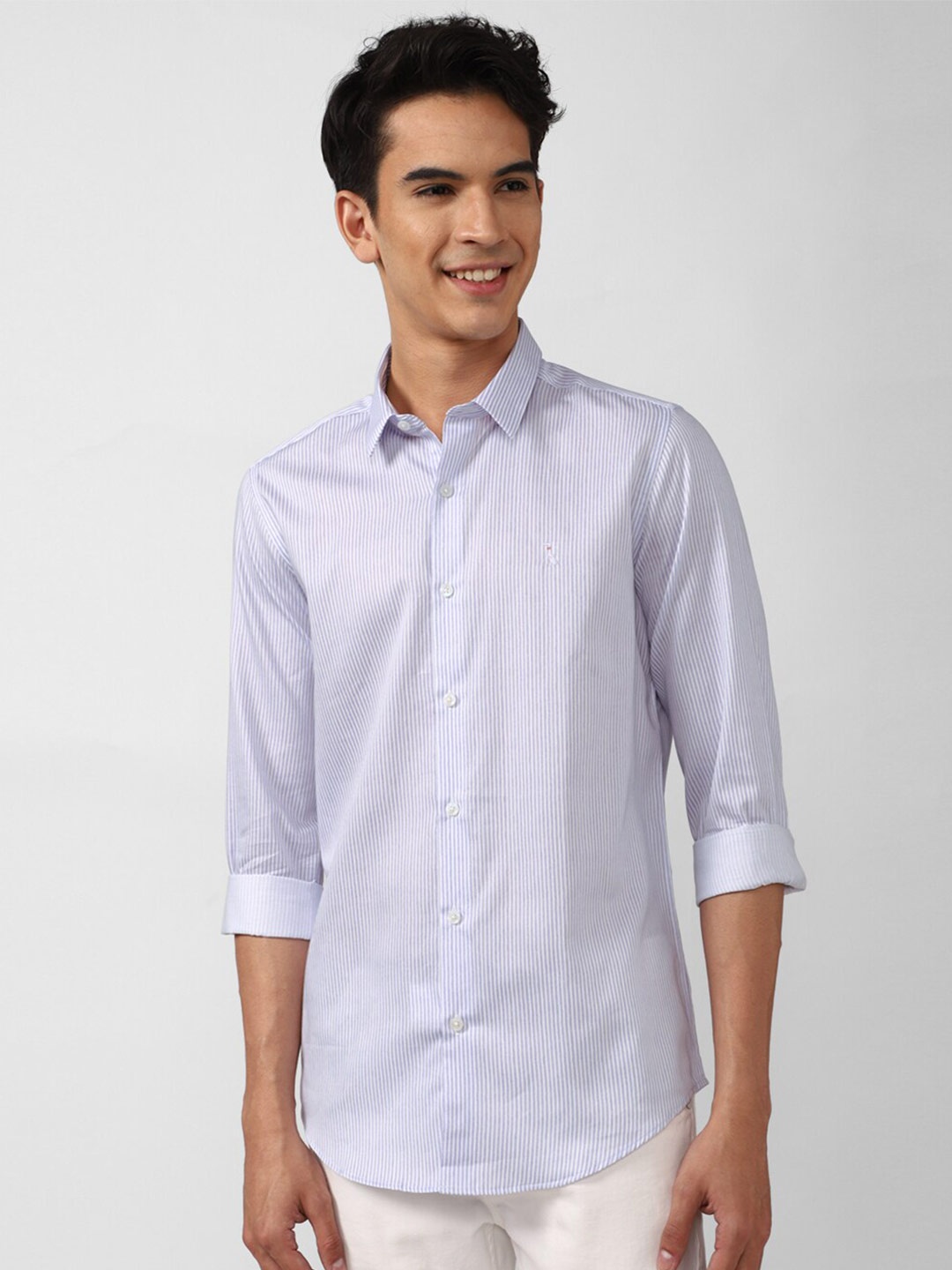 

SIMON CARTER LONDON Men Purple Slim Fit Printed Casual Shirt
