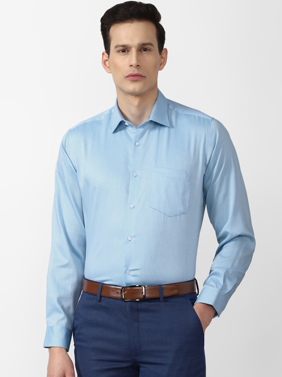 

Van Heusen Men Blue Formal Shirt