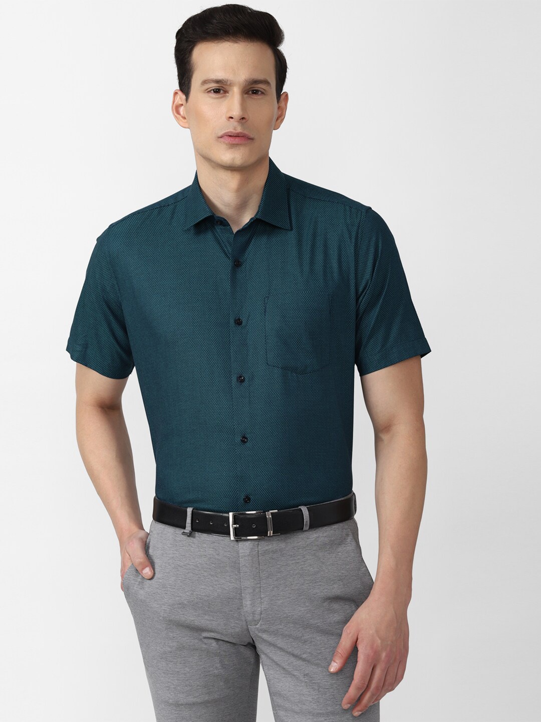 

Van Heusen Men Blue Formal Shirt