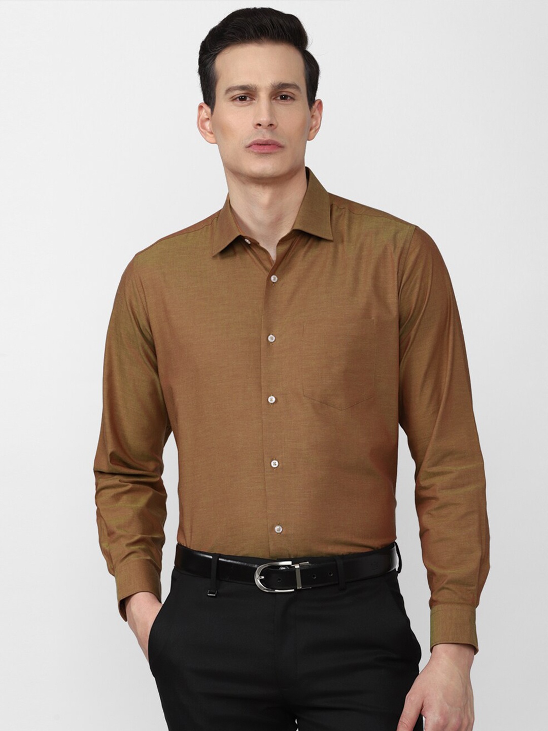 

Van Heusen Men Brown Formal Shirt