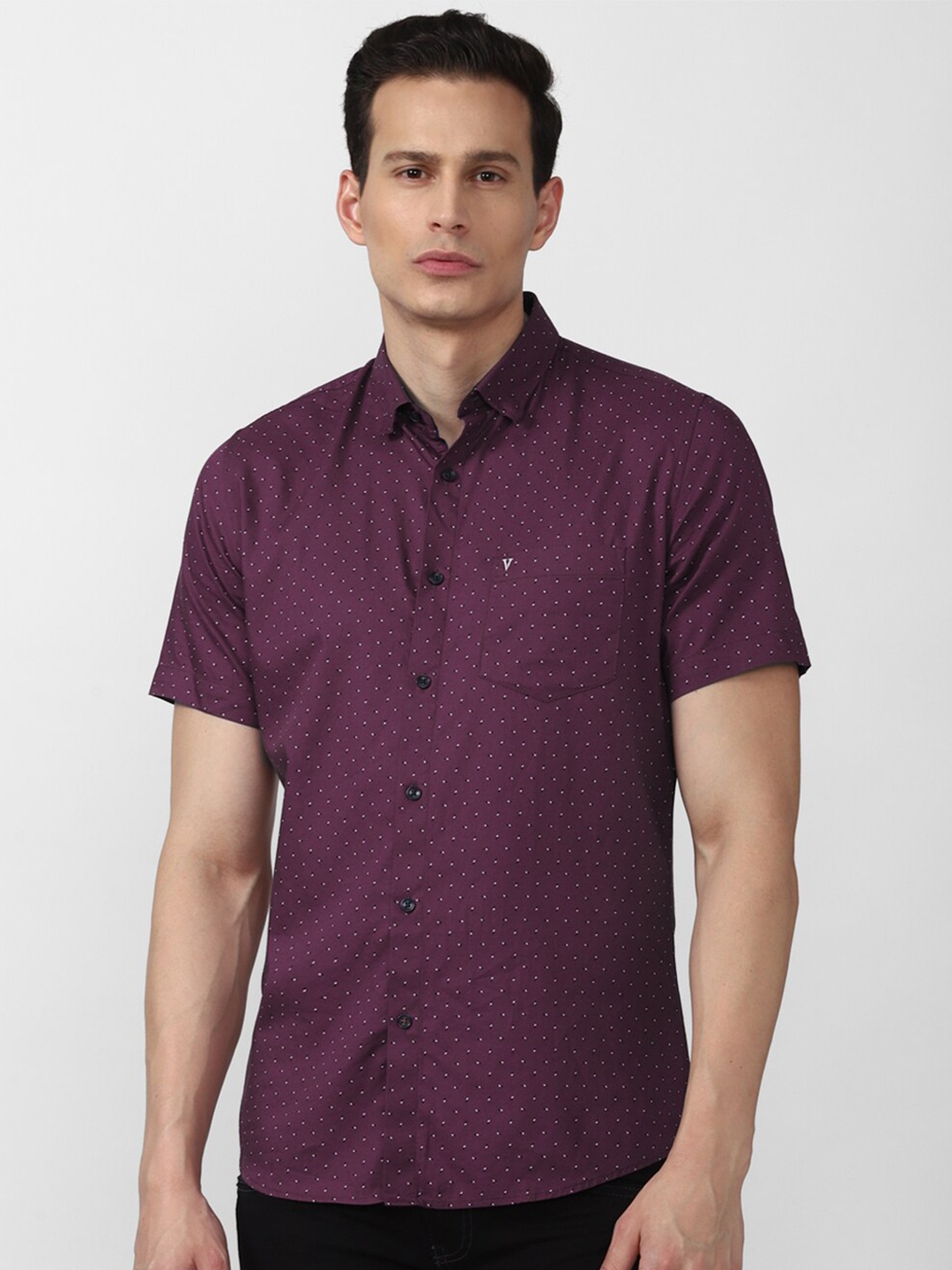 

Van Heusen Sport Men Purple Slim Fit Printed Casual Shirt