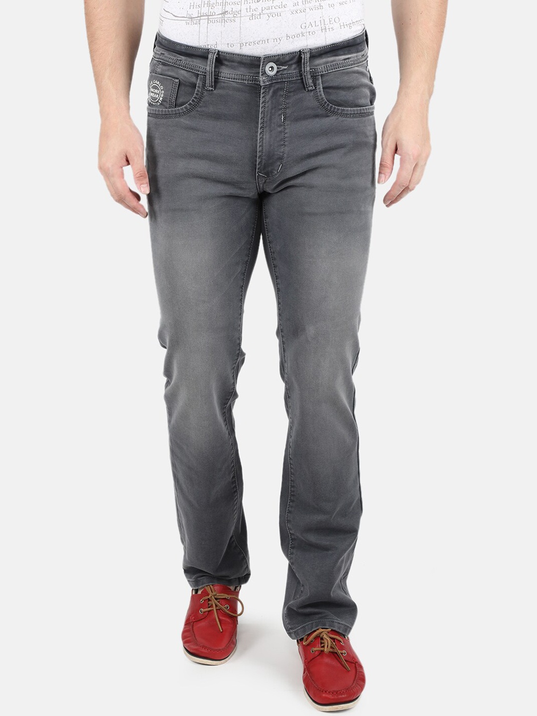 

Monte Carlo Men Grey Classic Cotton Heavy Fade Jeans