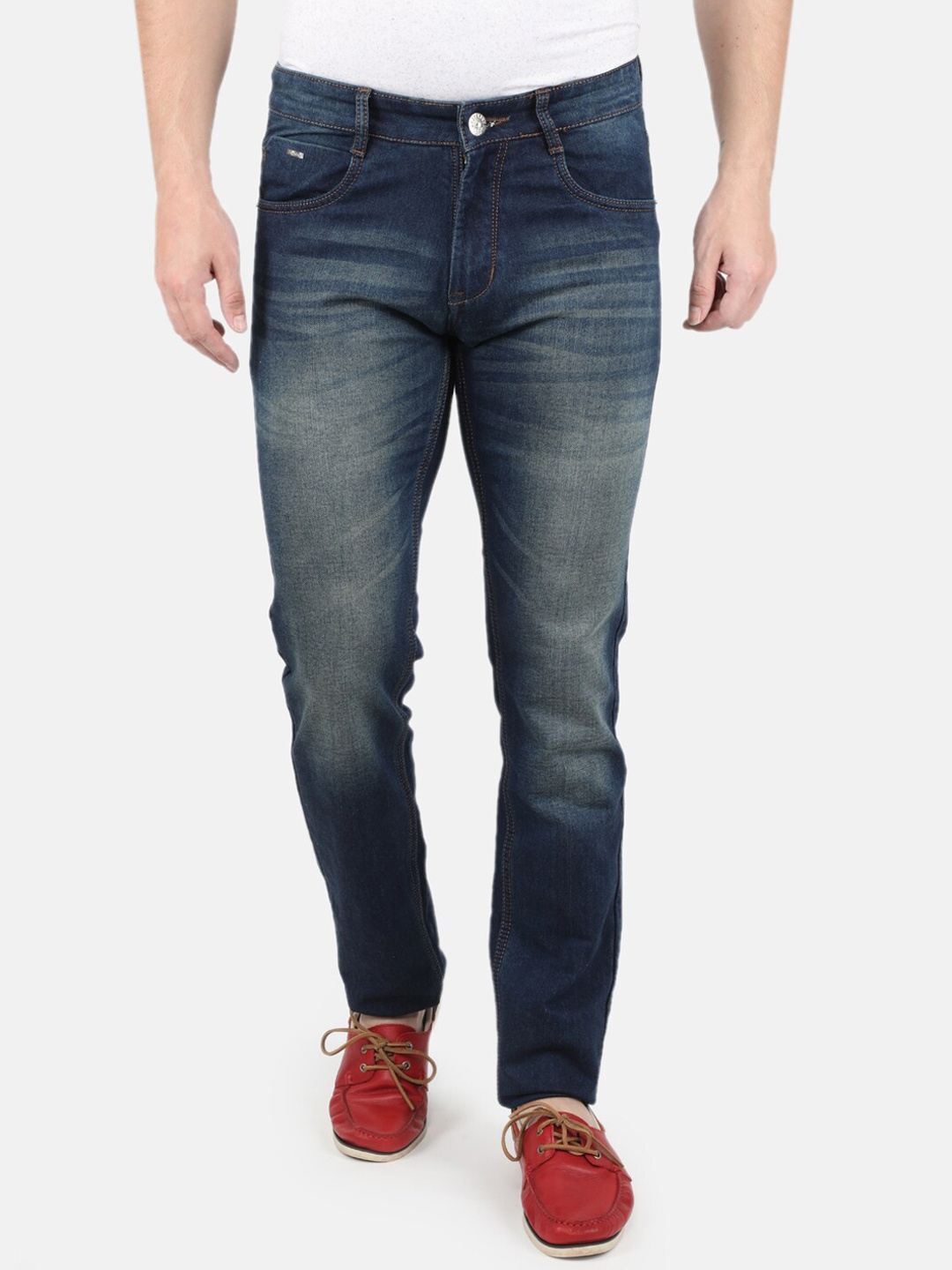 

Monte Carlo Men Blue Narrow Heavy Fade Jeans