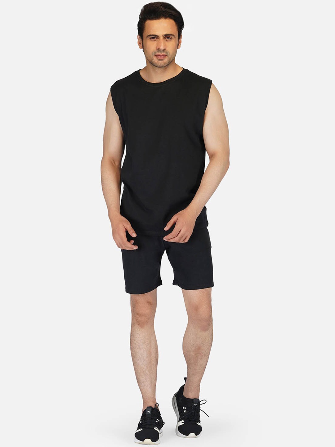 

IMPERATIVE Men Black Running Sports Shorts