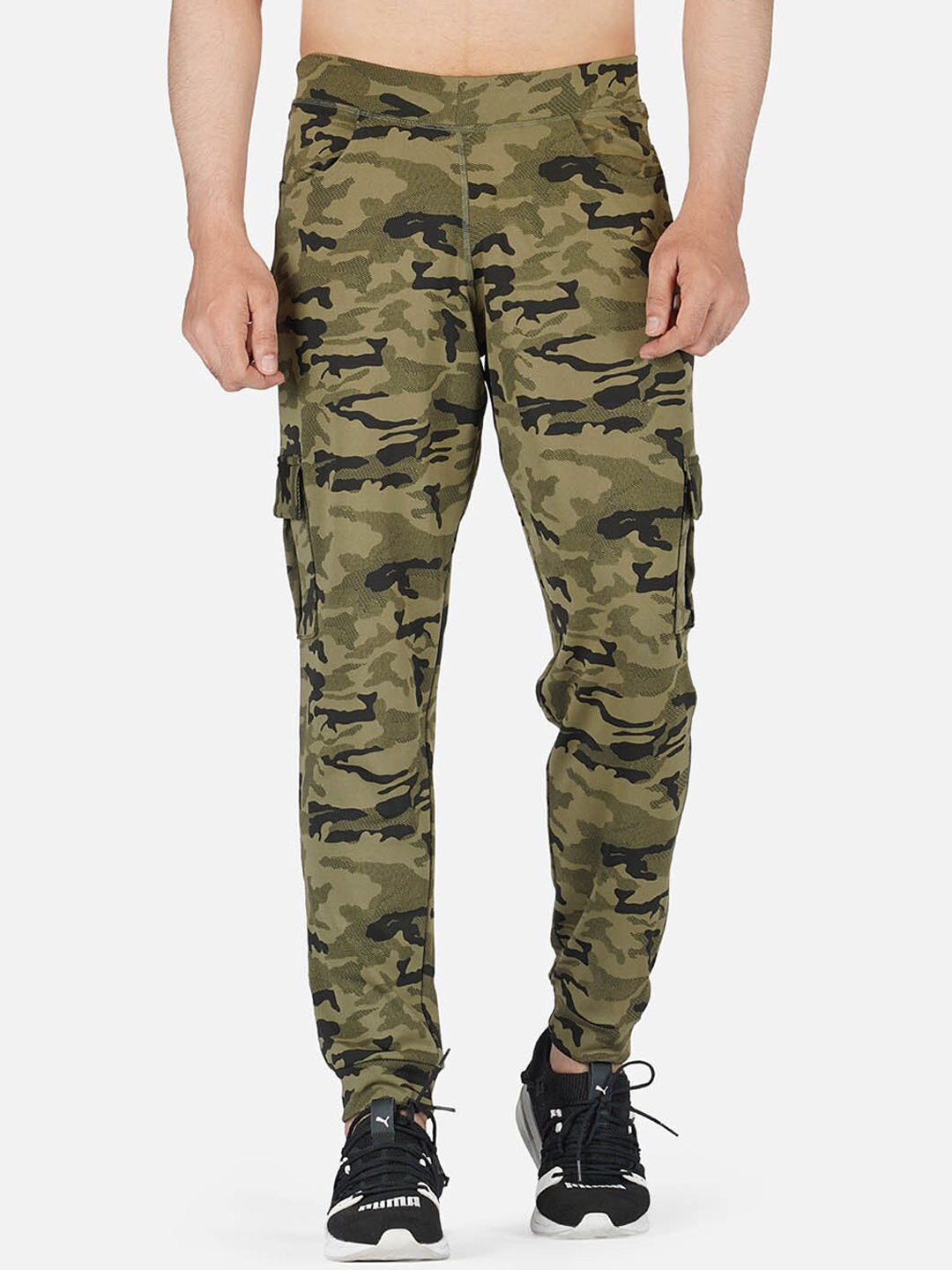 

IMPERATIVE Men Green Stretchable Track Pants