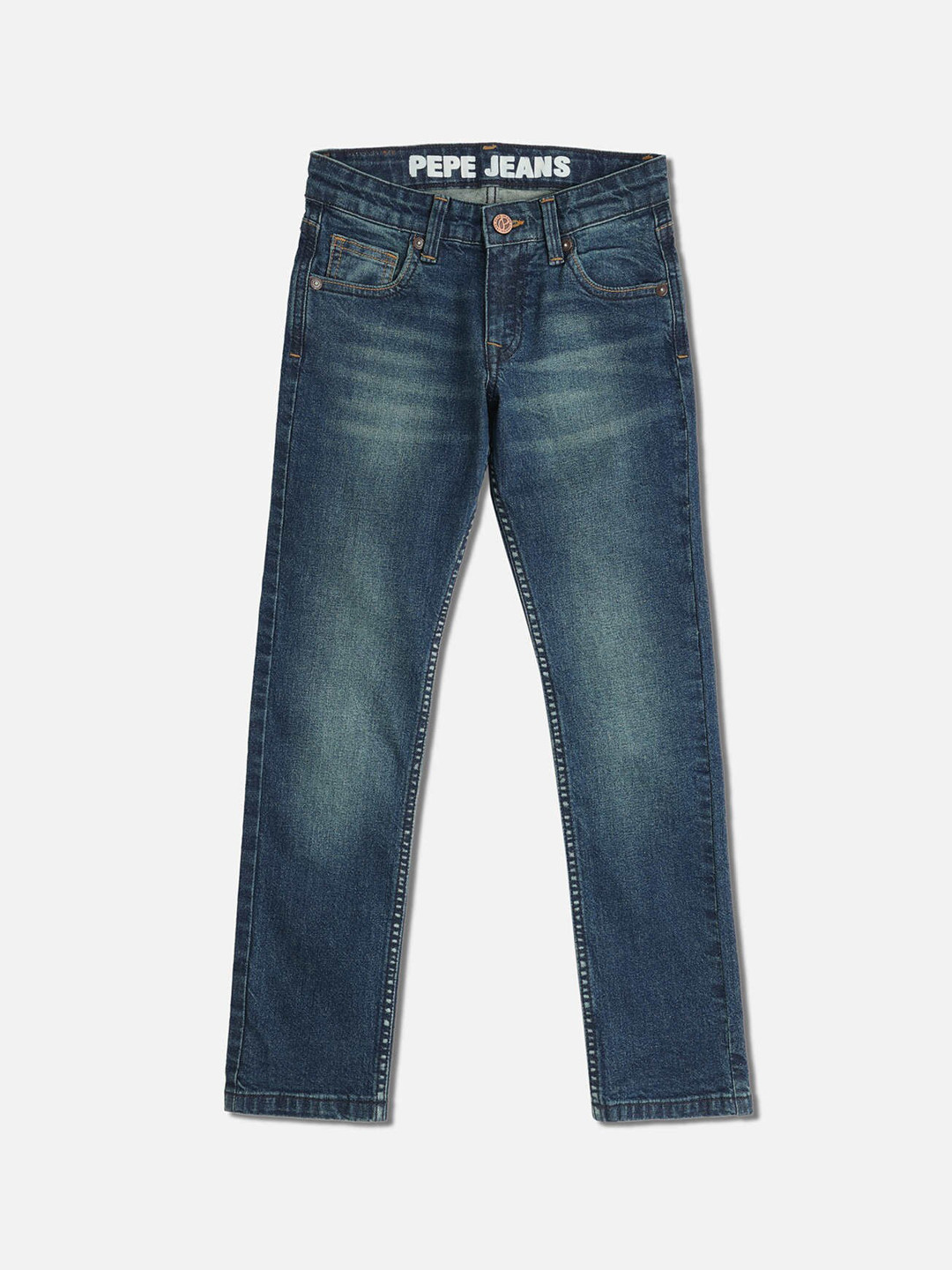 

Pepe Jeans Boys Blue Slim Fit Heavy Fade Stretchable Jeans