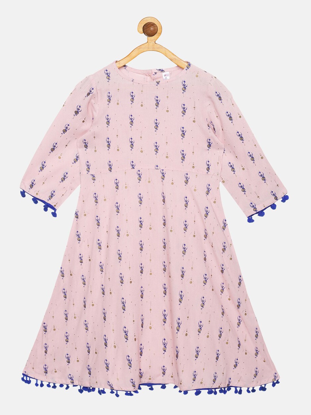 

KiddoPanti Girls Pink Printed Anarkali Kurta