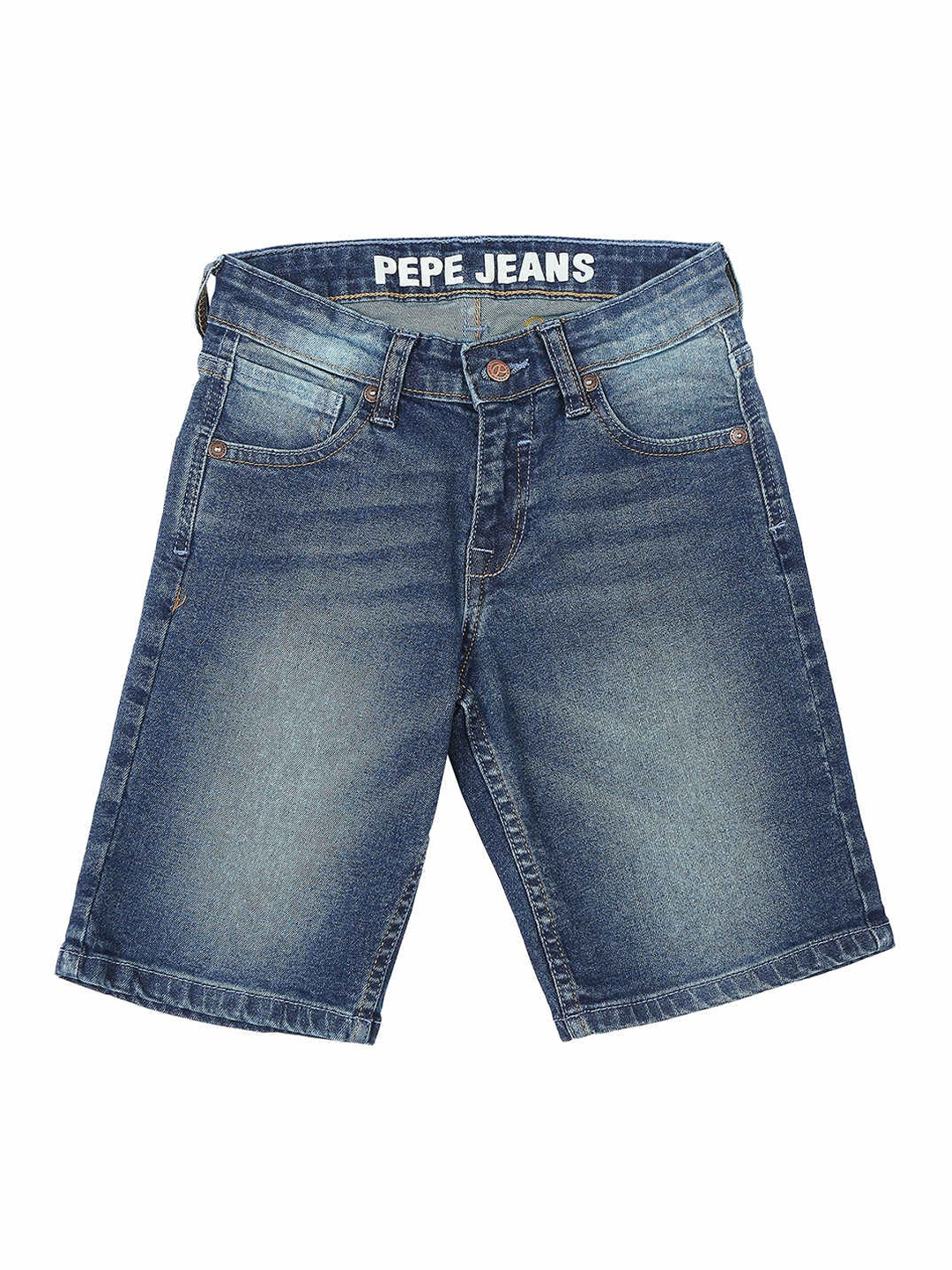 

Pepe Jeans Boys Blue Washed Slim Fit Denim Shorts