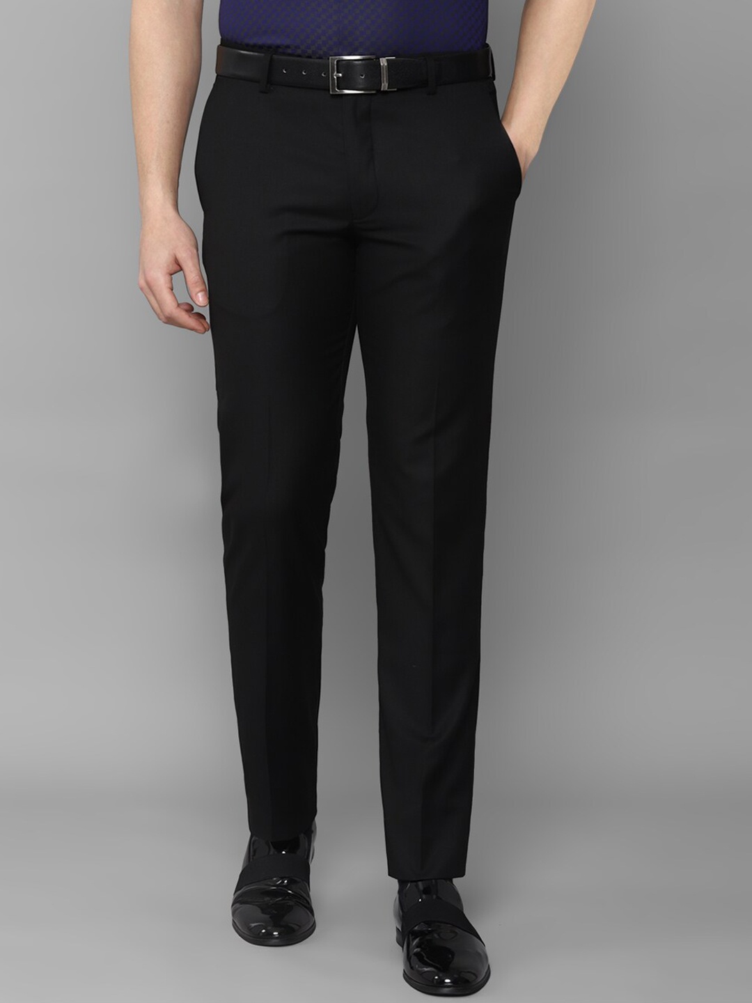 

Louis Philippe Men Black Slim Fit Trousers