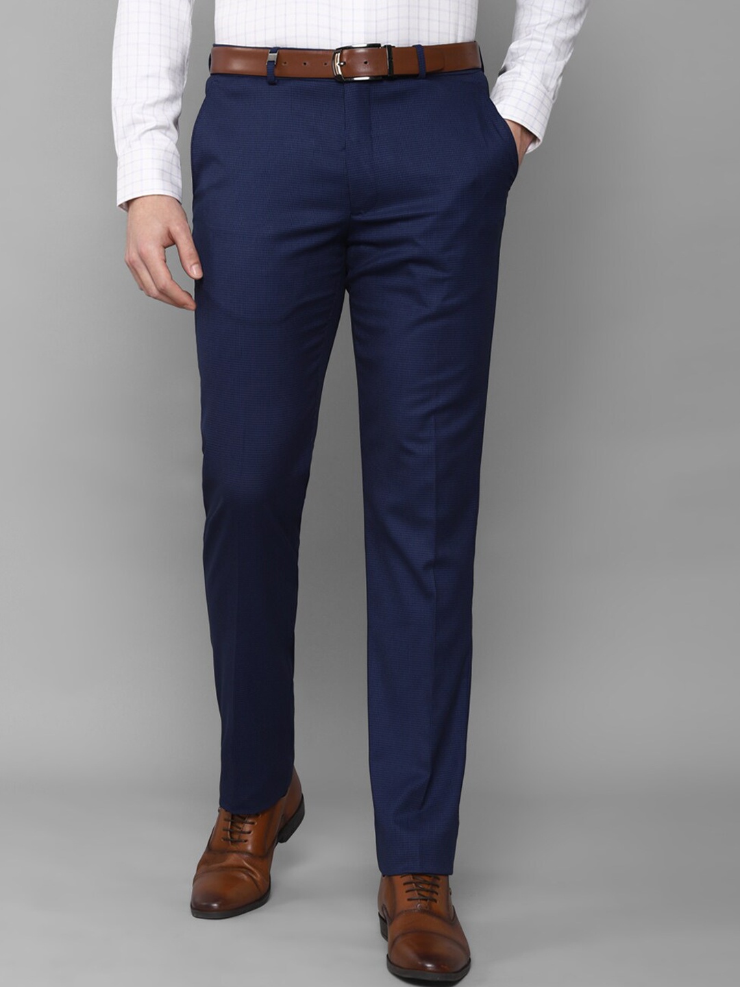 

Louis Philippe Men Navy Blue Slim Fit Trousers