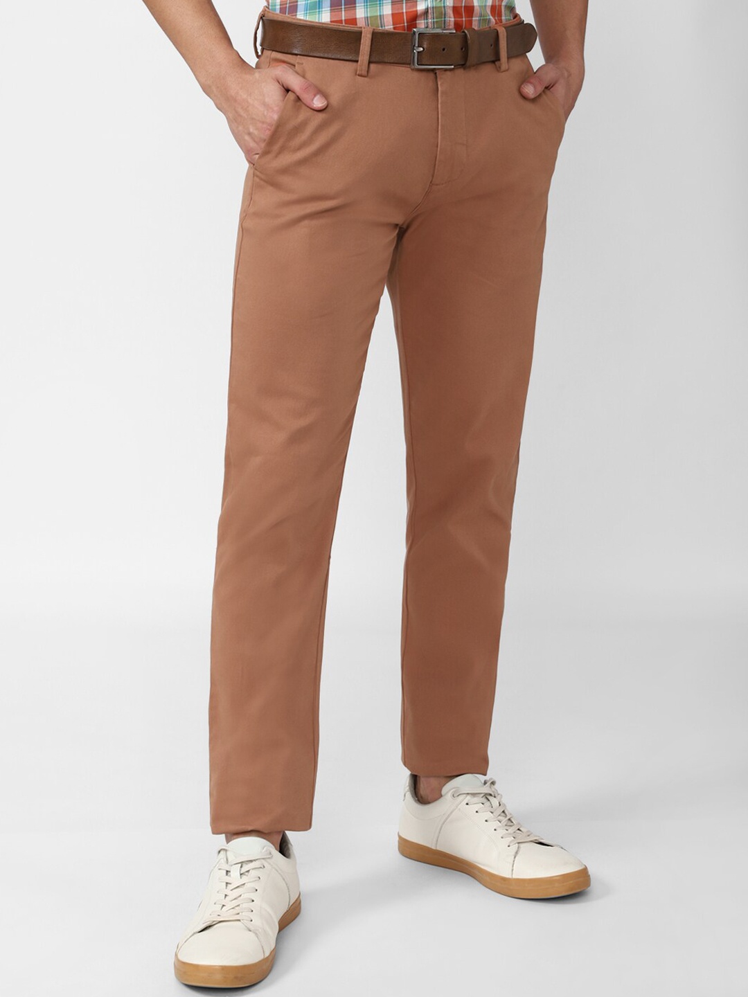 

Peter England Casuals Men Red Slim Fit Trousers