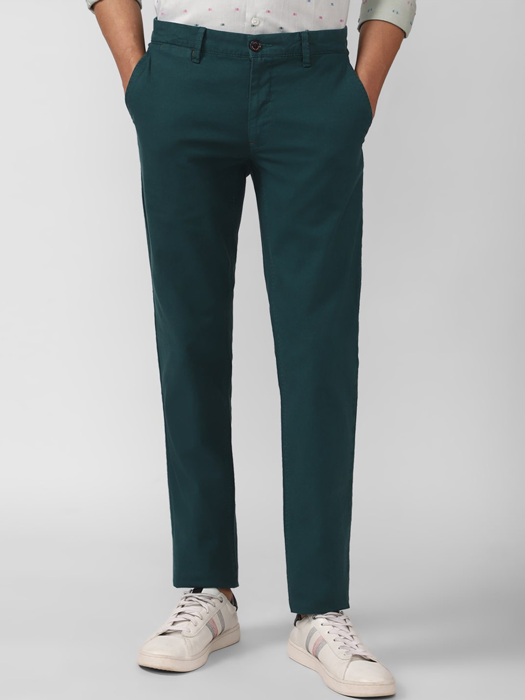 

SIMON CARTER LONDON Men Green Slim Fit Trousers