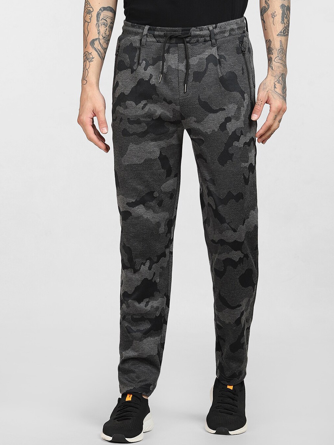 

Jack & Jones Men Green Camouflage Cotton Track Pants