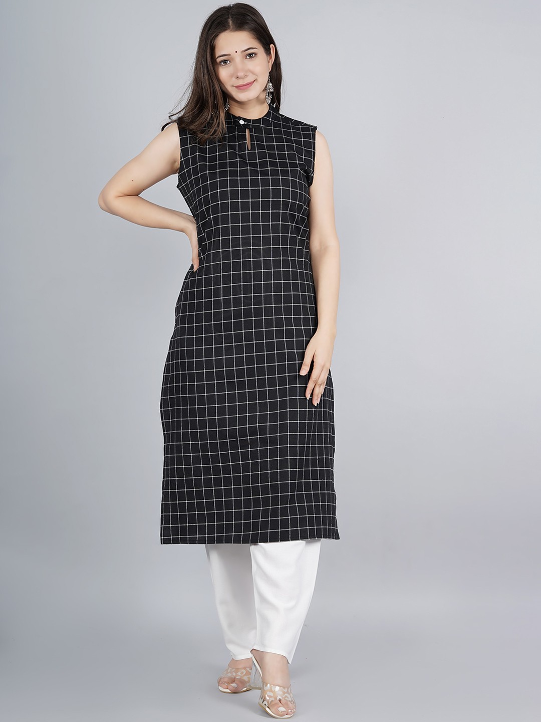 

KALINI Women Black Kurta with Trousers