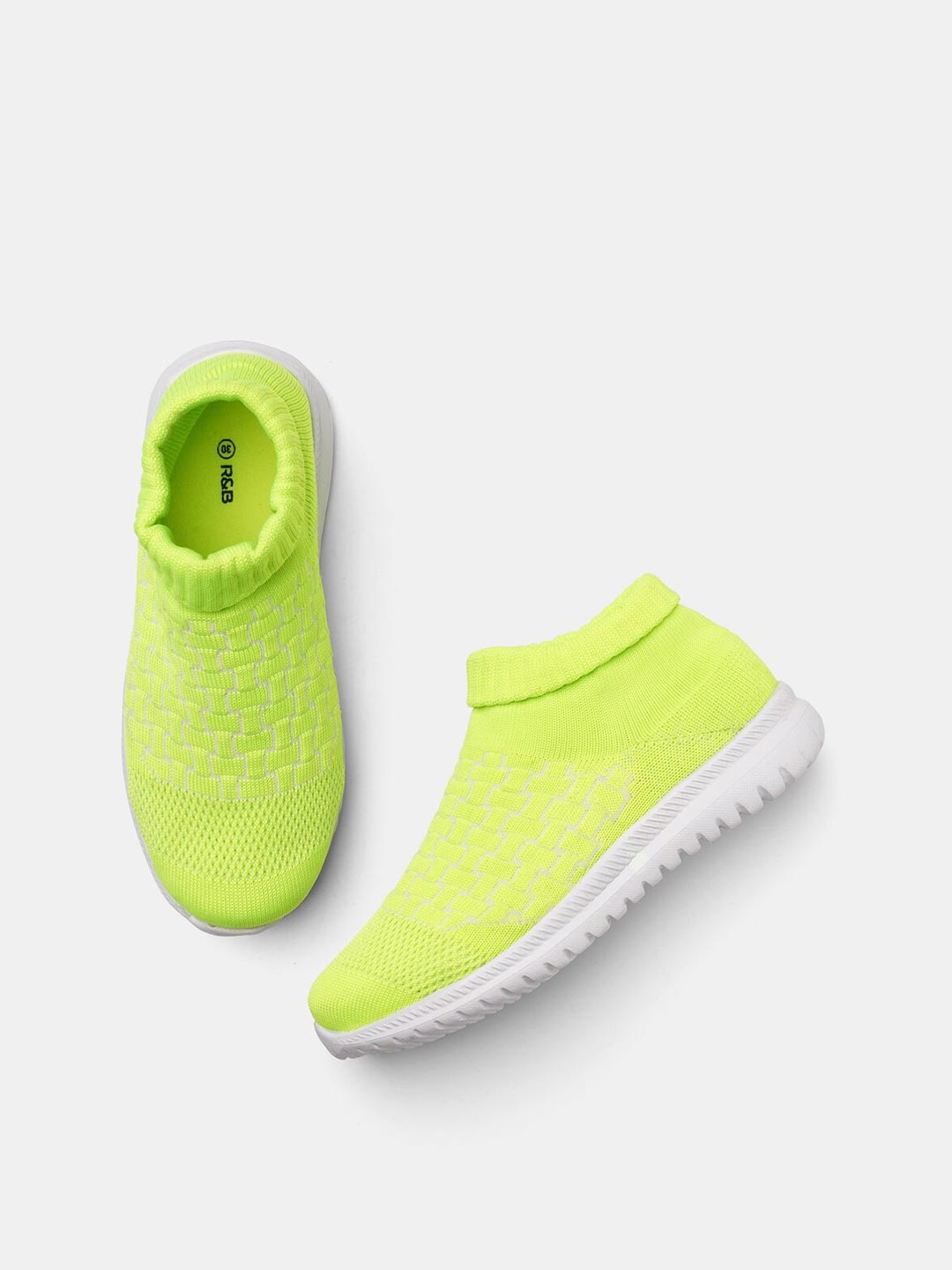 

R&B Girls Lime Green Walking Non-Marking Sports Shoes