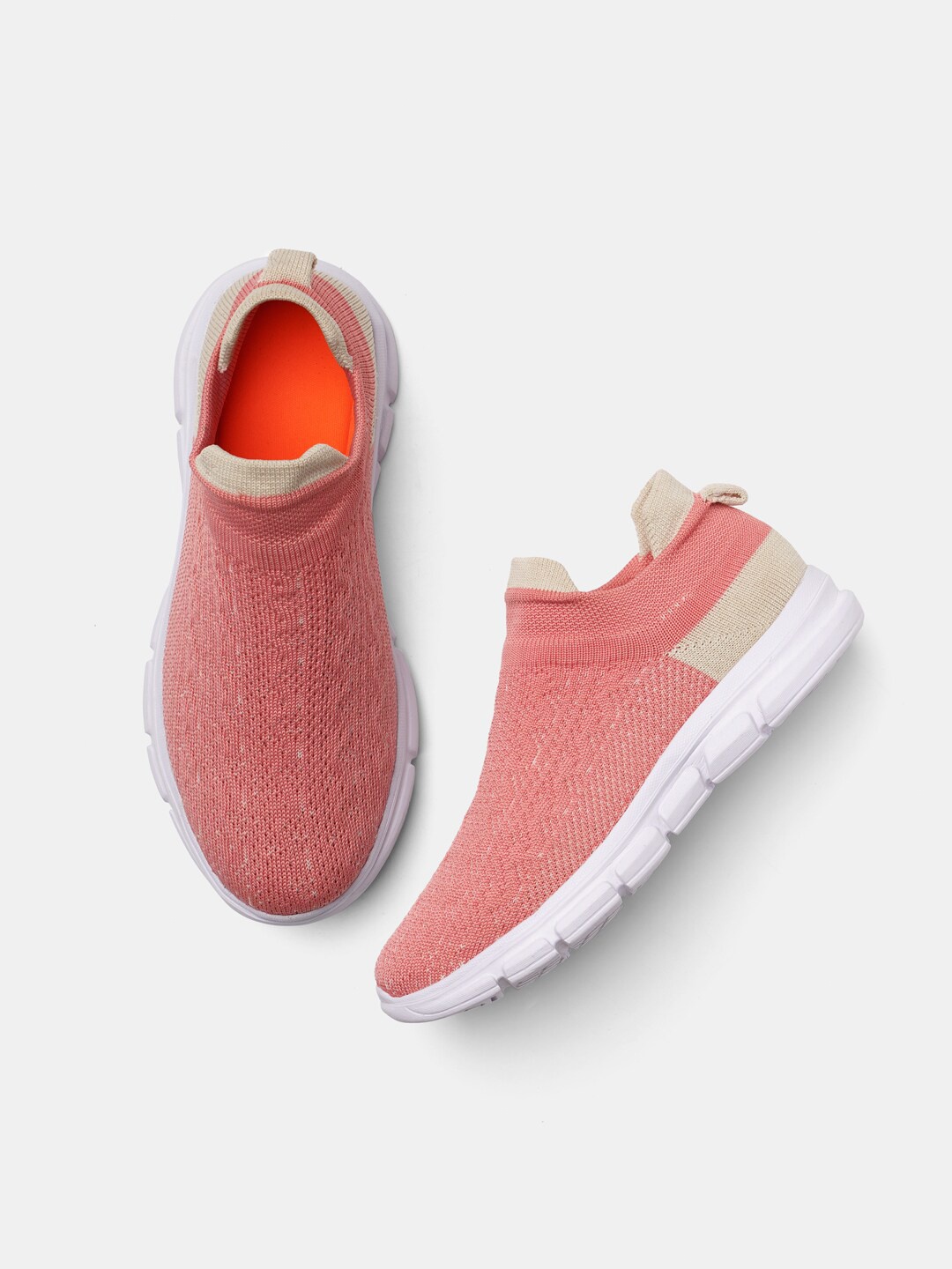 

R&B Girls Peach-Coloured Walking Non-Marking Sports Shoes