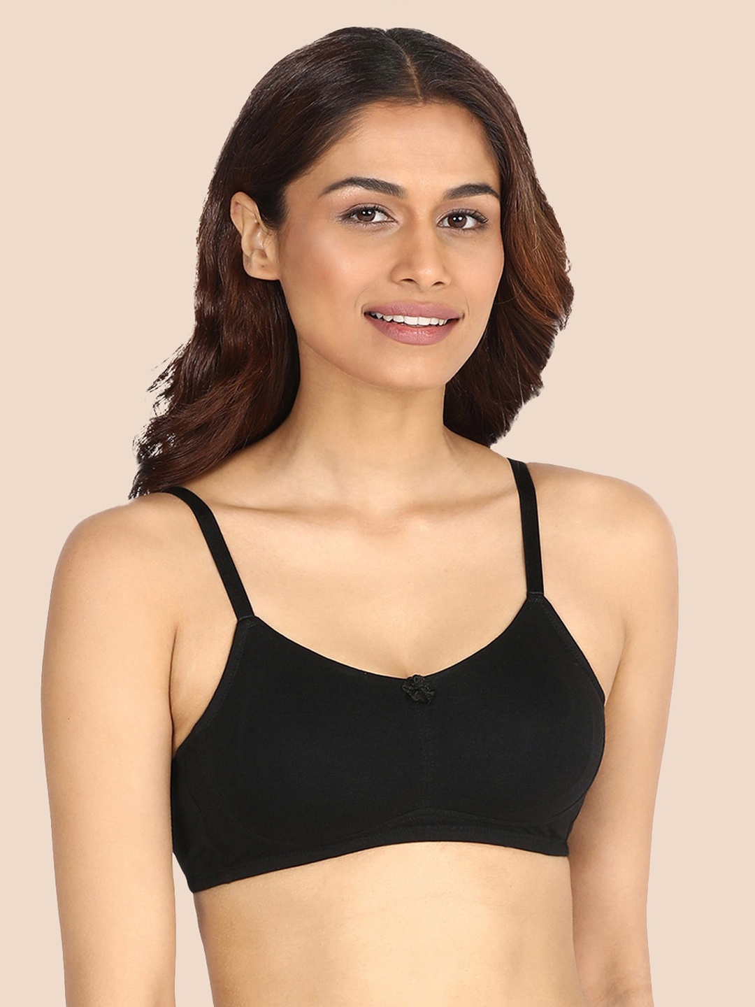 

Nykd Women Soft Cup Wireless Hold Me Up Full Coverage Wireless Non-Padded Bra NYB062, Black