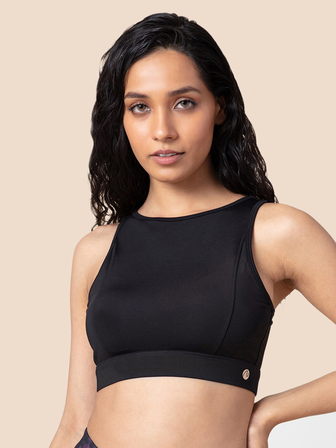 

Nykd Black Workout Bra NYK008 Jet Black-Black