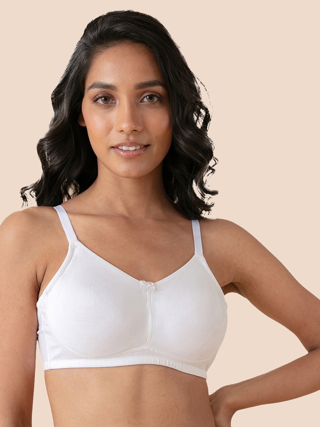 

Nykd Women Soft Cup Wireless Hold Me Up Full Coverage Wireless Non-Padded Bra NYB062, White